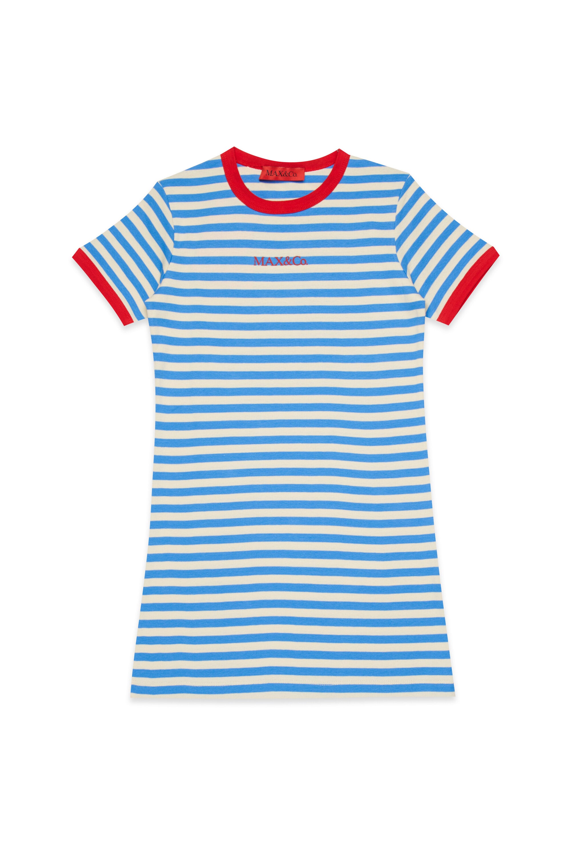 Gestreiftes Kleid mit Logo