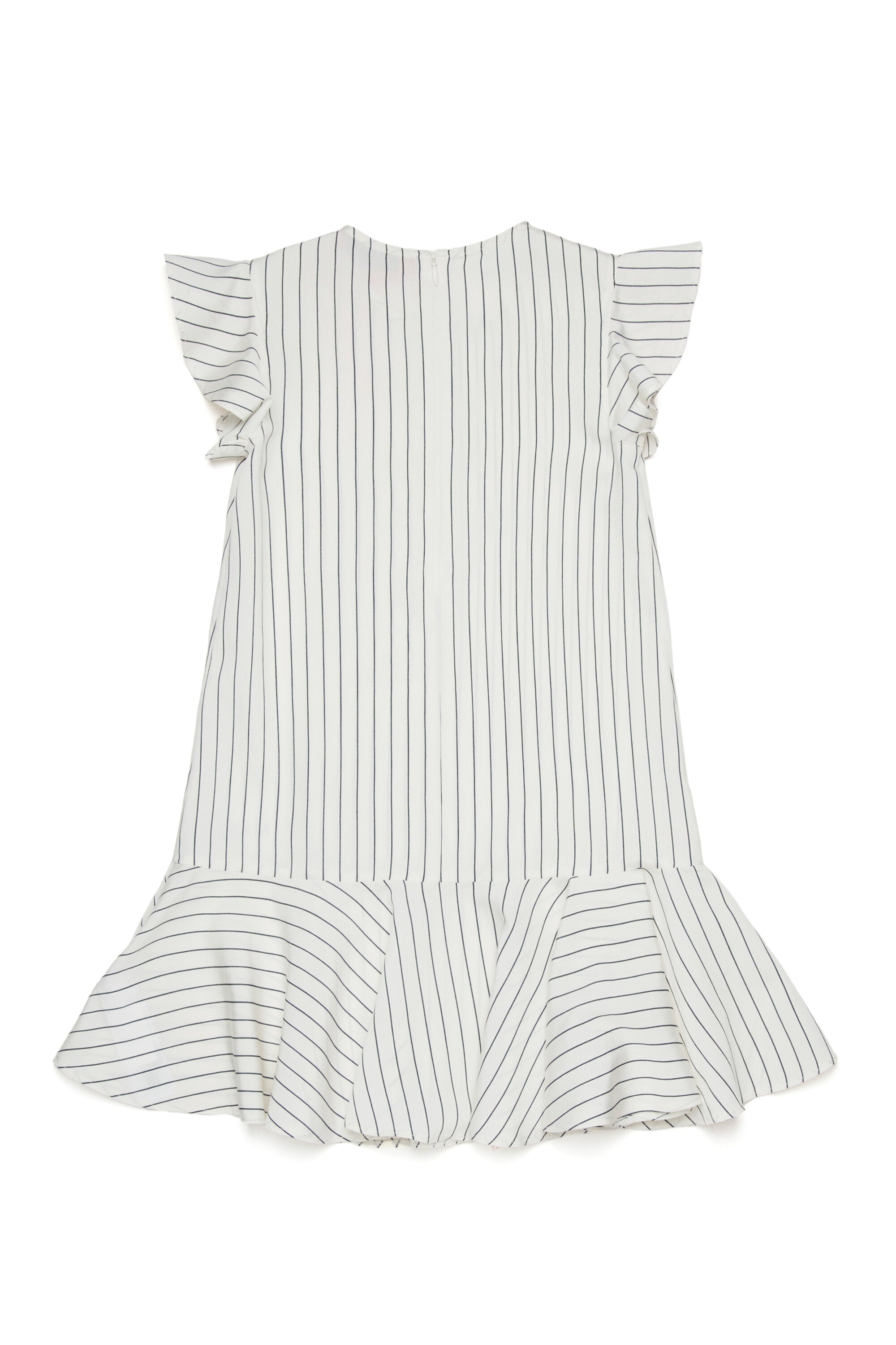Gestreiftes Kleid mit Logo