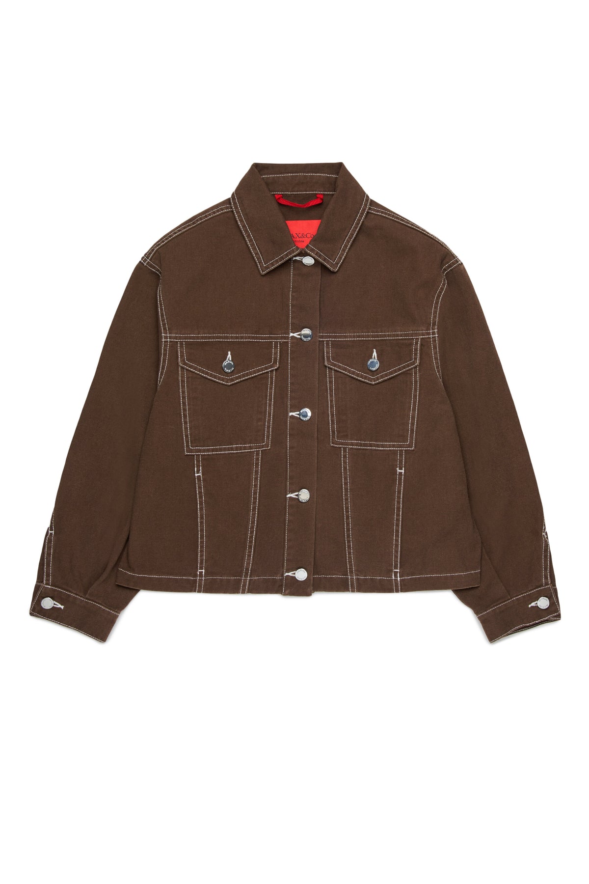 Denimjacke mit Logo