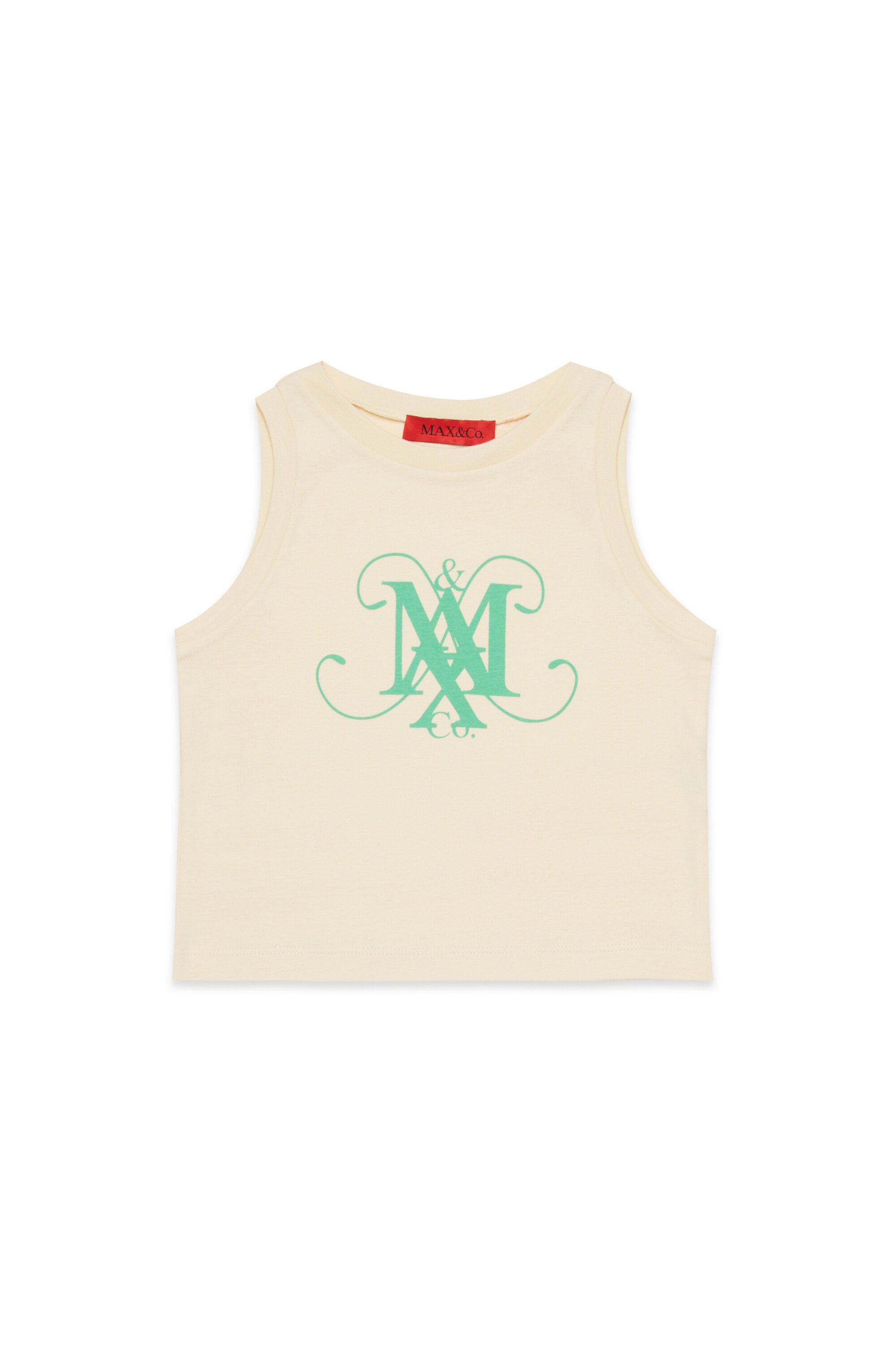 T-shirt smanicata con logo
