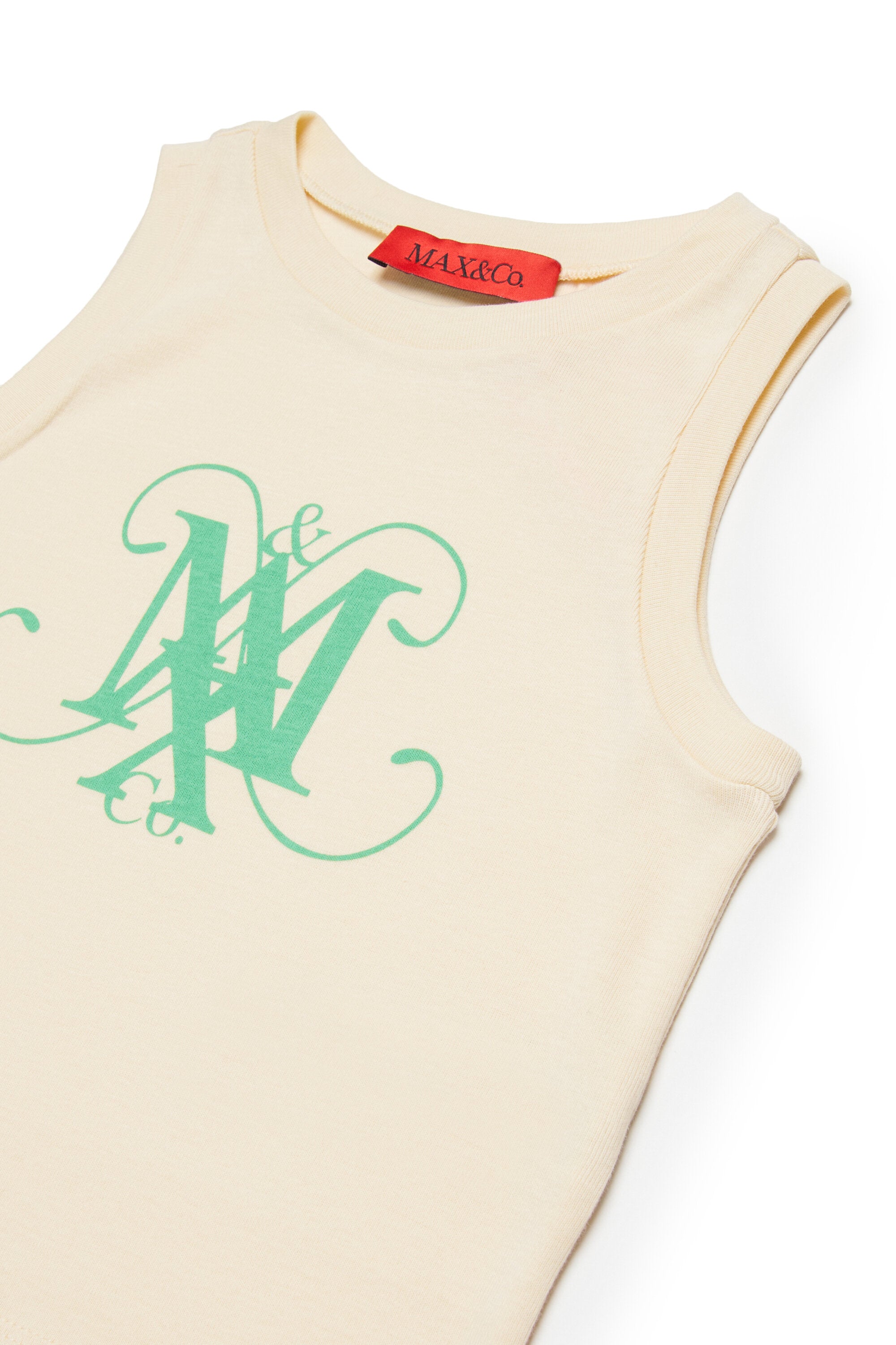 T-shirt smanicata con logo