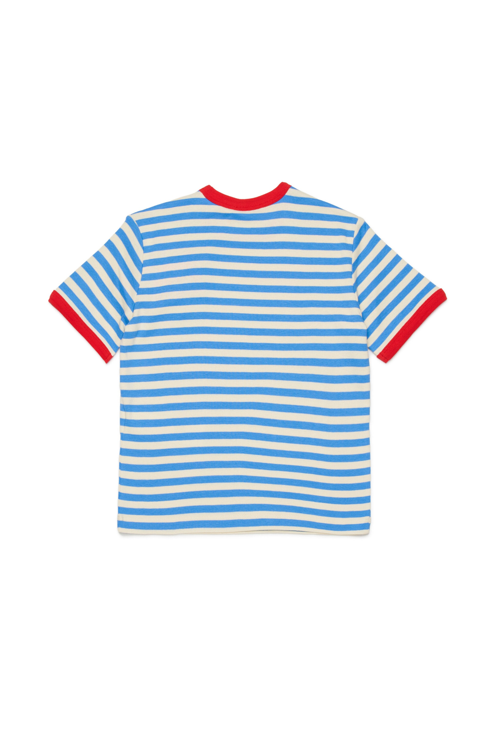 T-shirt a righe con logo