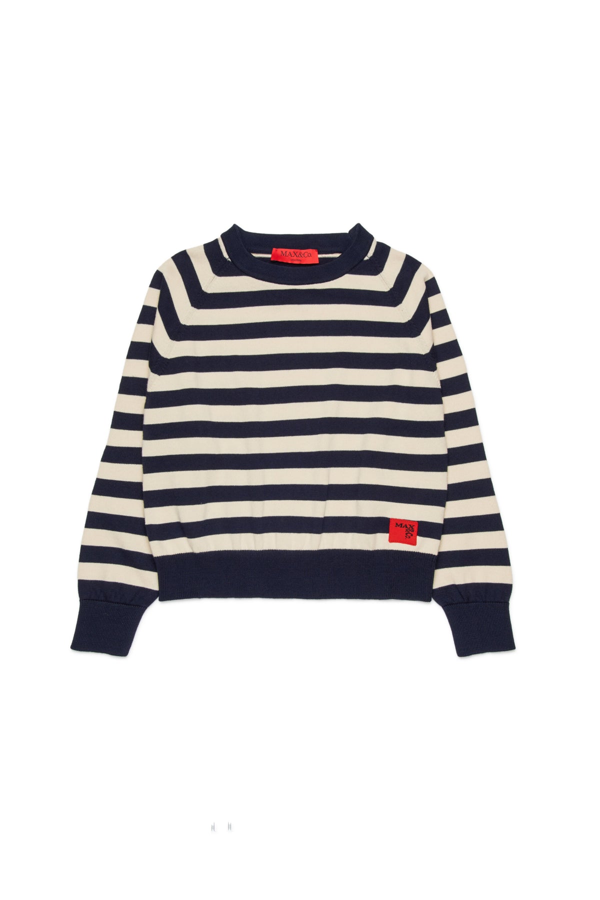 Pull ras du cou à rayures avec logo
