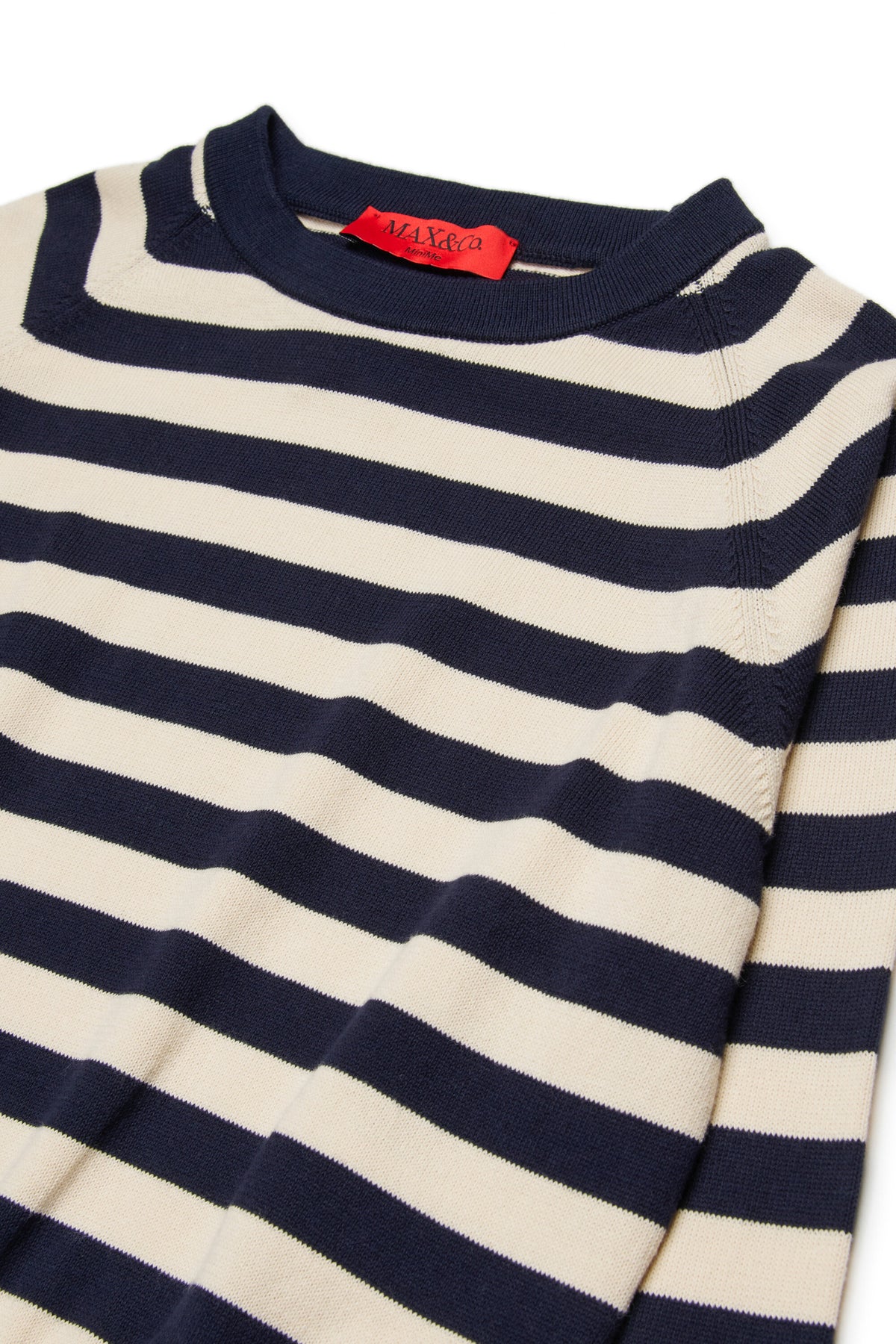 Pull ras du cou à rayures avec logo