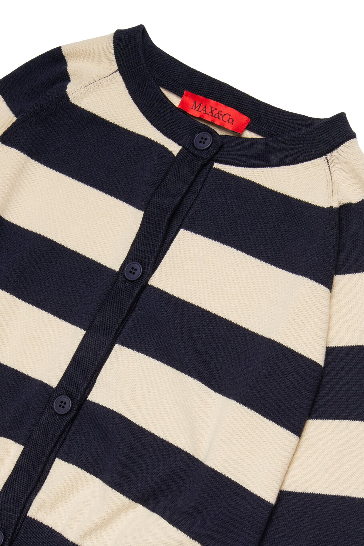 Cardigan à rayures avec logo