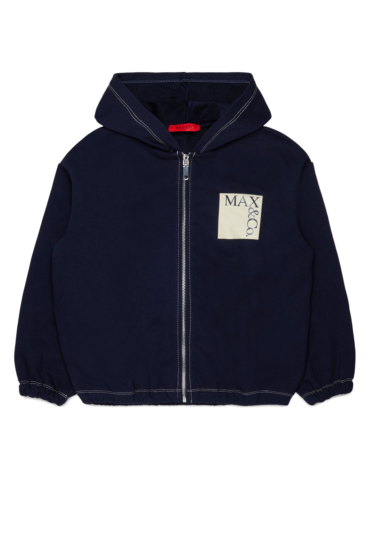 Sweat à fermeture zippée complète avec logo