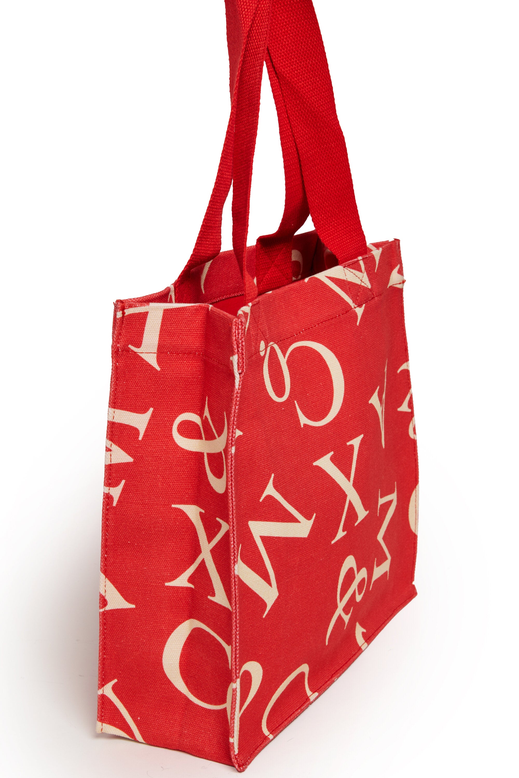 Borsa tote con logo maxi in lettere