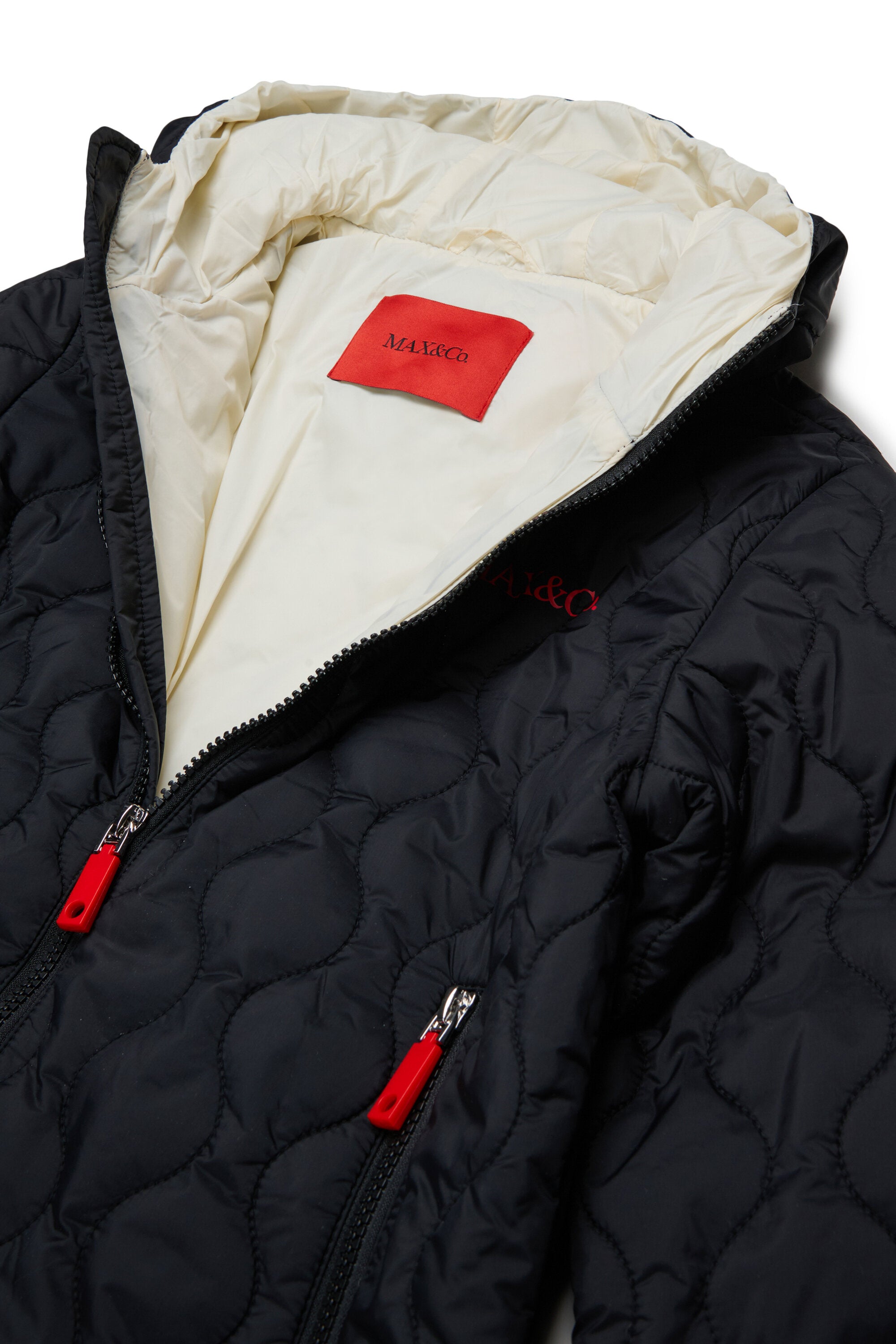 Chaqueta acolchada con logo estampado
