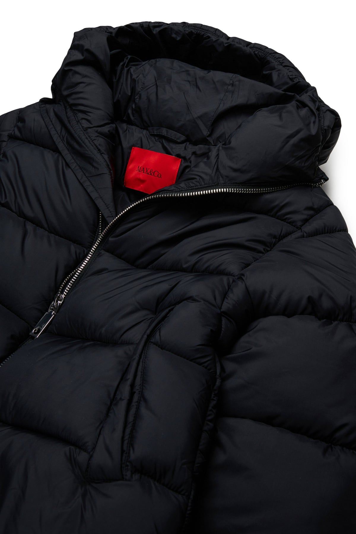 Padded jacket with printed logo