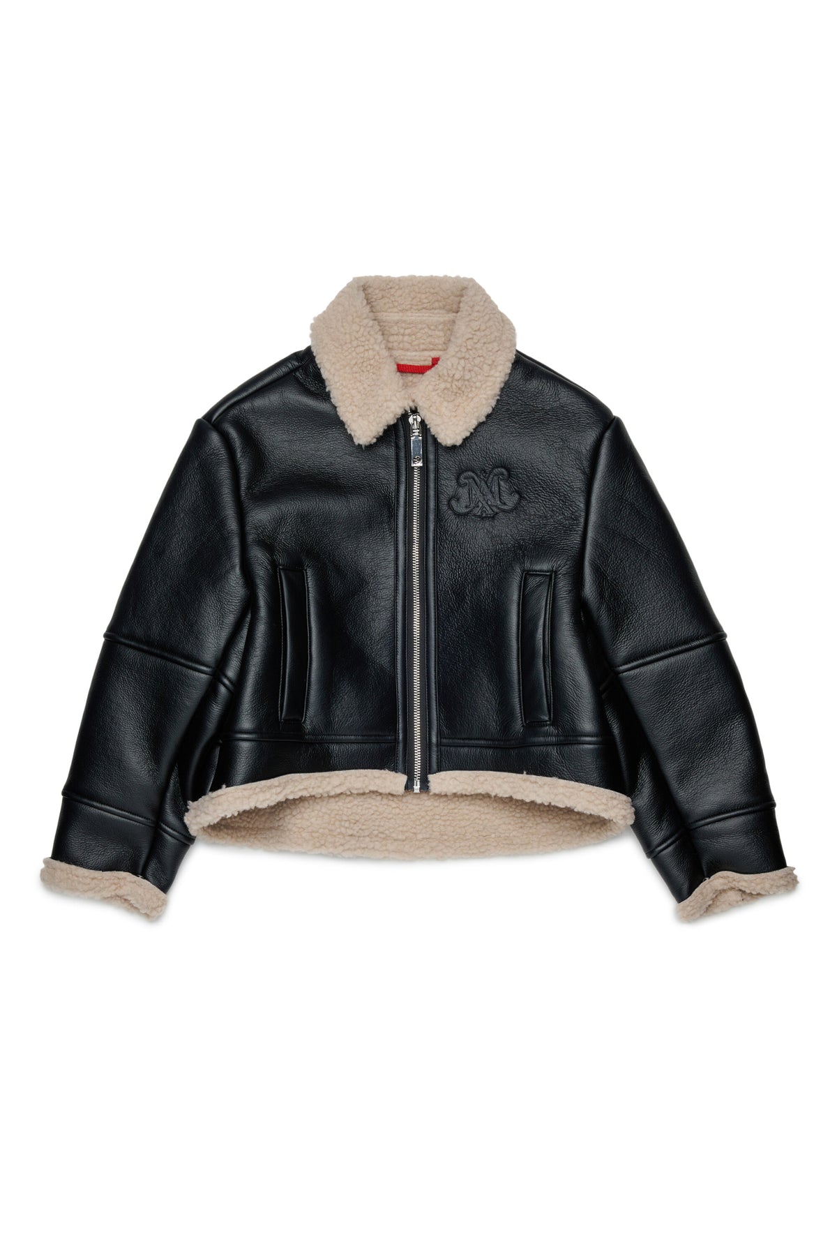 Veste shearling avec logo