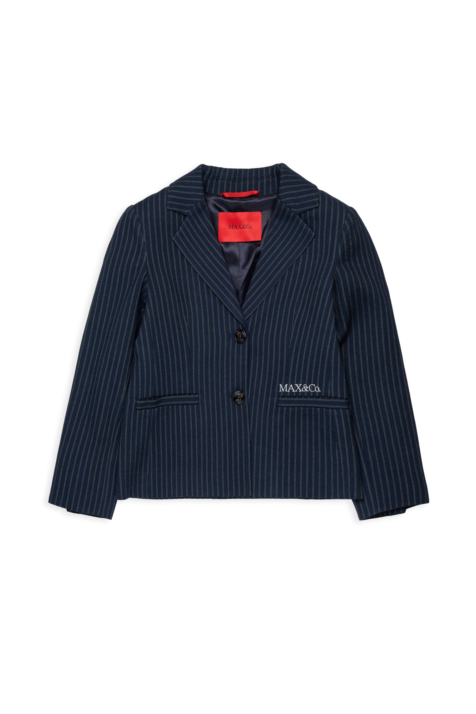 Blazer jacket with printed logo