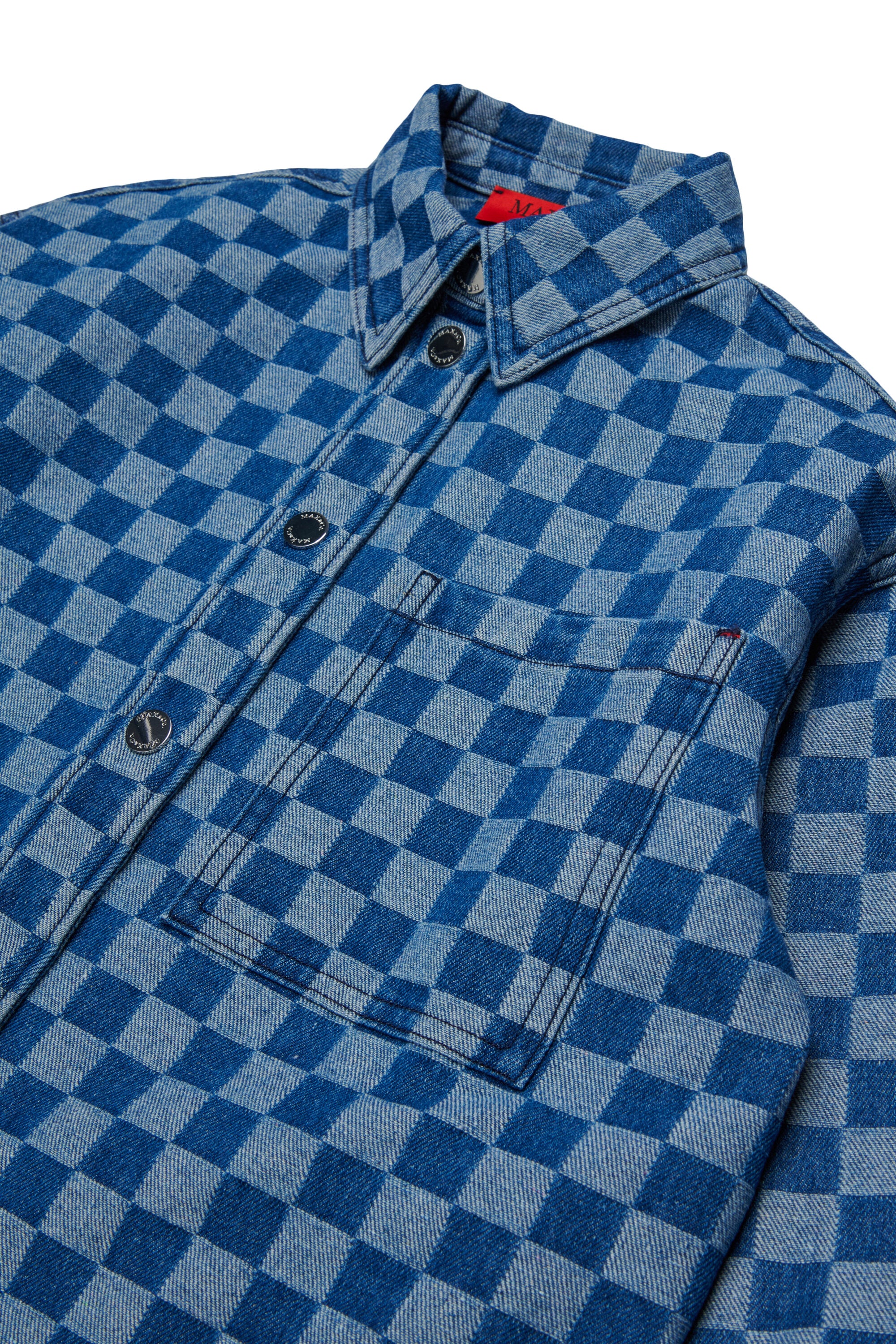 Camisa vaquera con estampado de cuadros