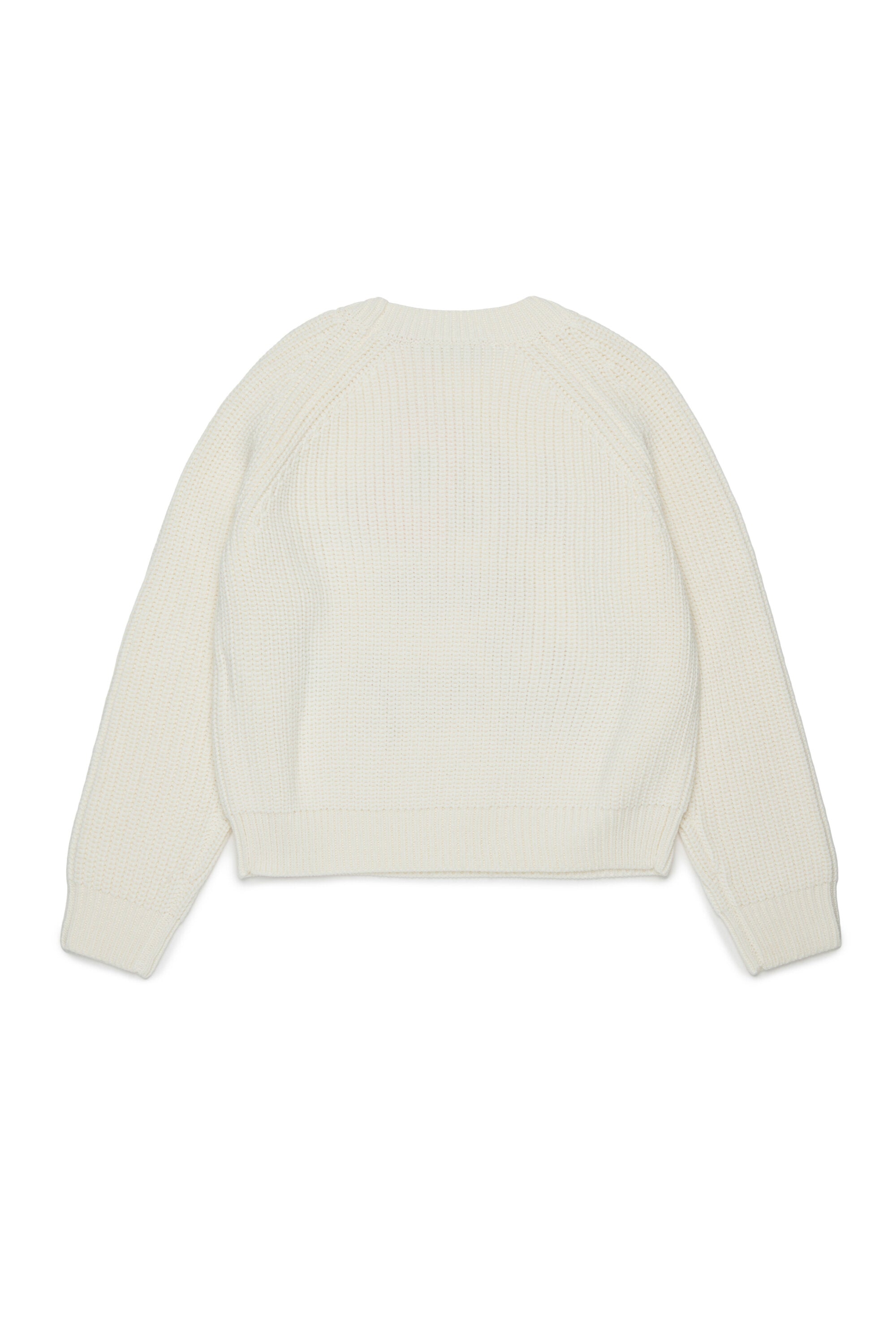 Rundhals-Pullover mit Frontschriftzug