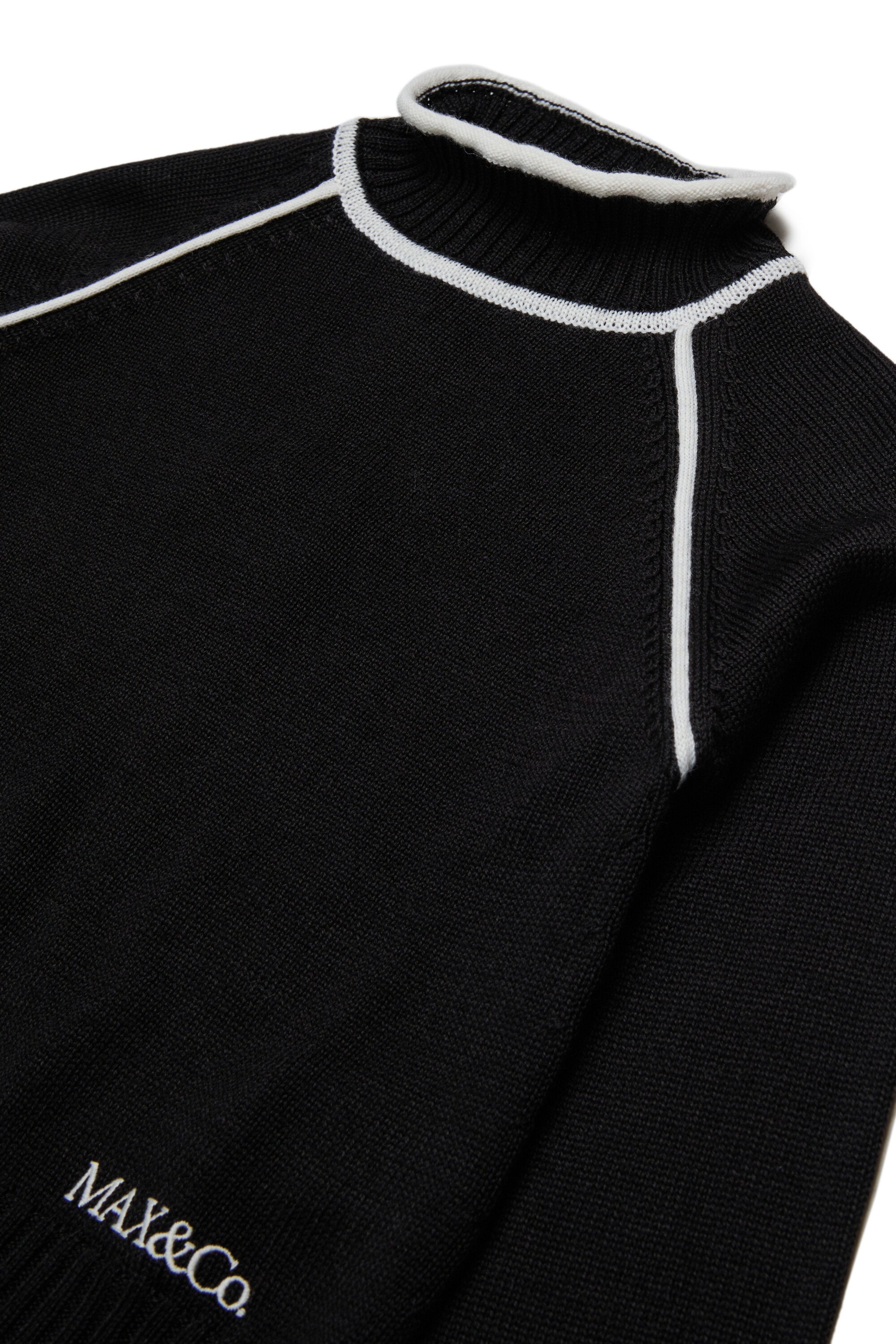 Pullover collo alto con logo