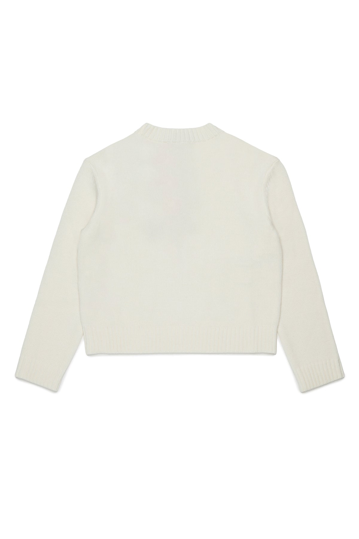 Crew-neck pullover with bow print