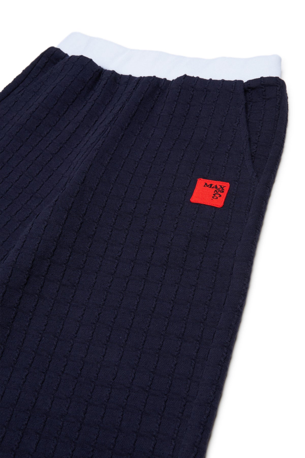 Pantalon jacquard avec logo appliqué