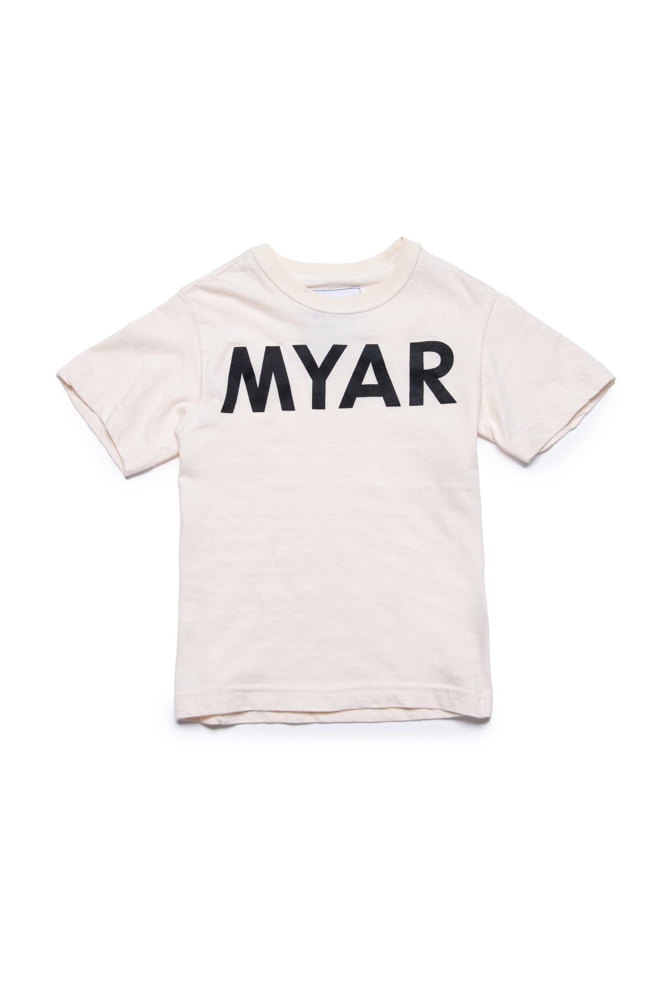 Deadstock cotton t-shirt with MYAR logo 