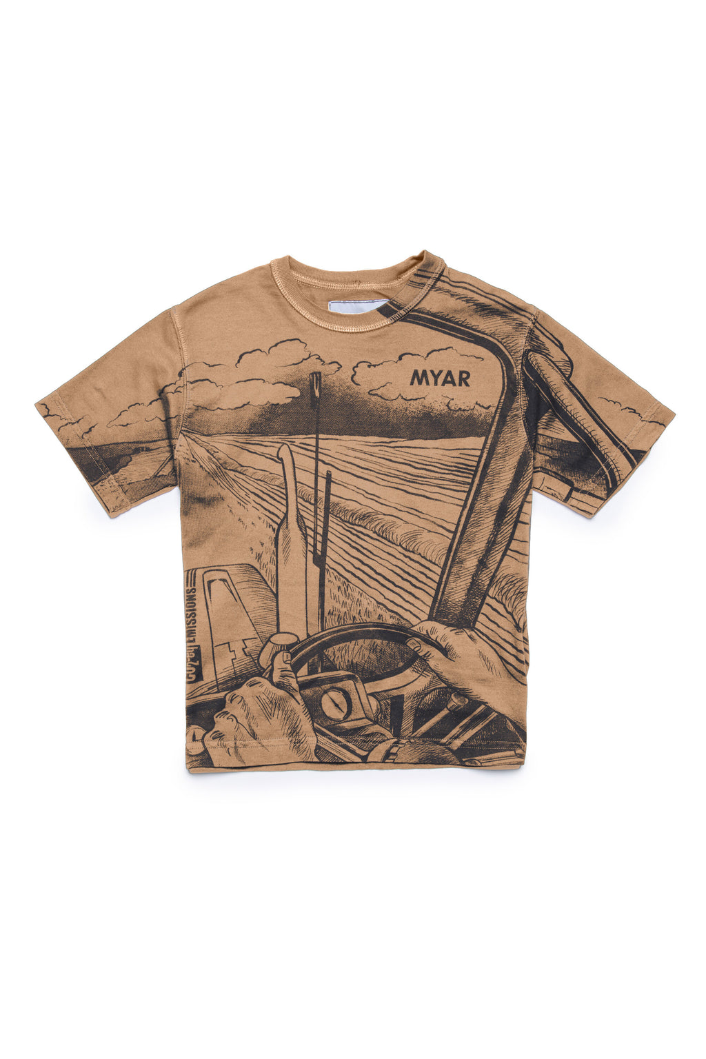 Deadstock fabric t-shirt with graphic print