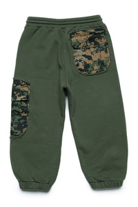 Deadstock fabric sweatpants with pocket application
