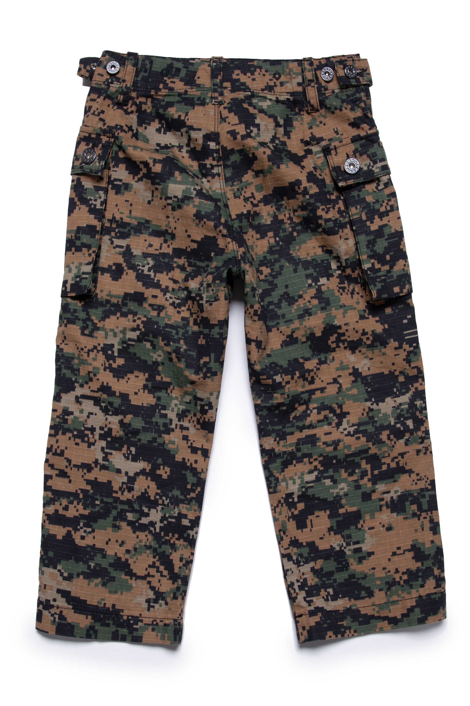 Pantalone camouflage cargo in tessuto deadstock 