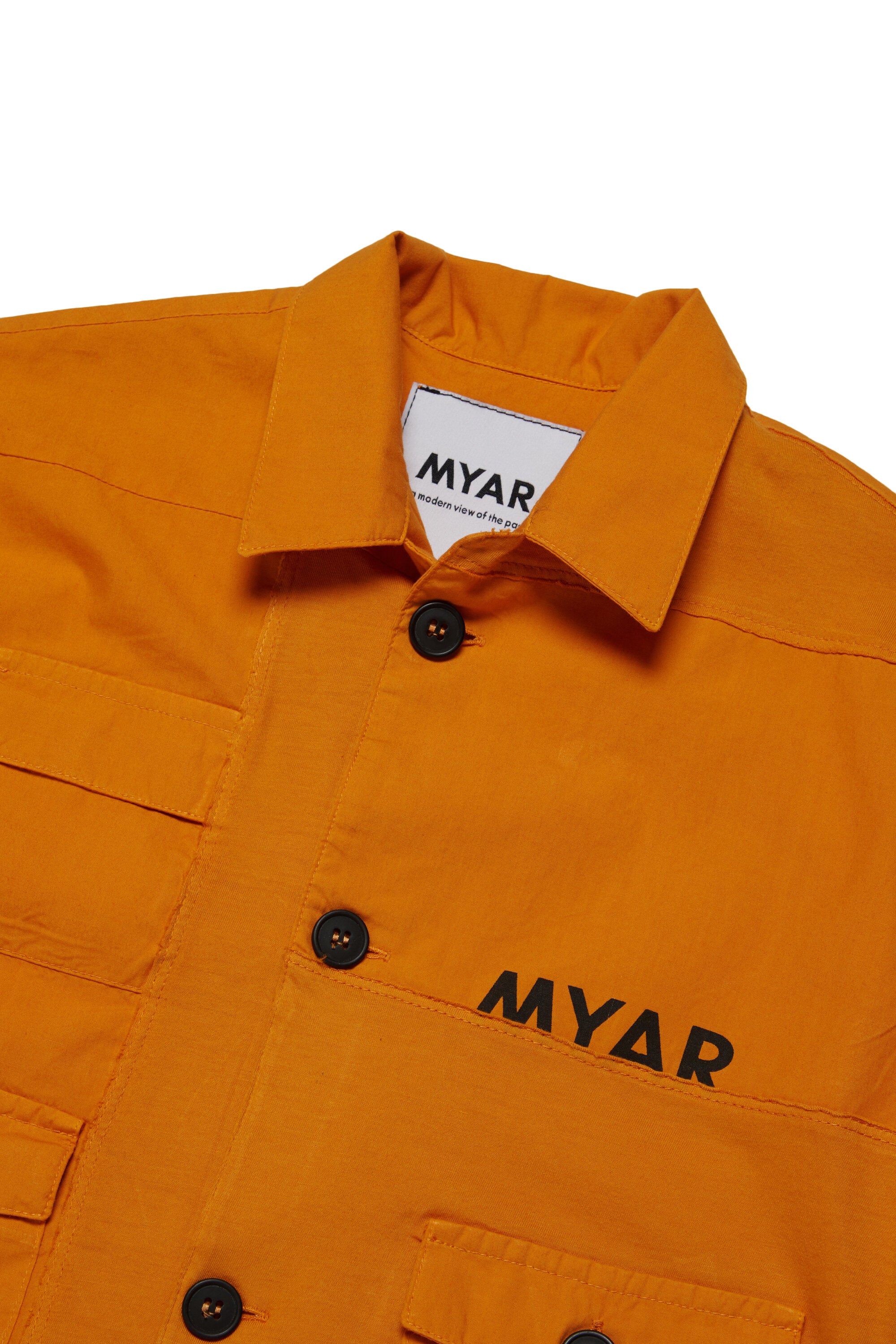 Camicia in tessuto deadstock con logo MYAR