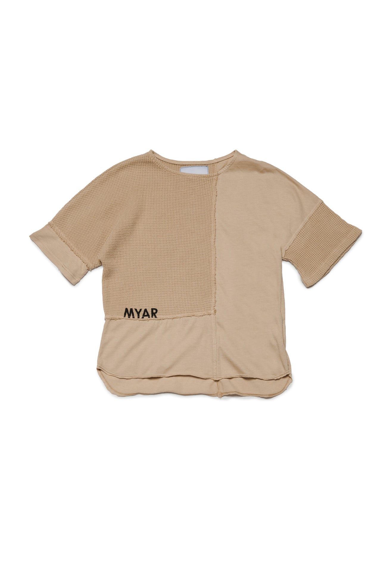 Deadstock fabric T-shirt with MYAR logo Deadstock fabric T-shirt with MYAR logo