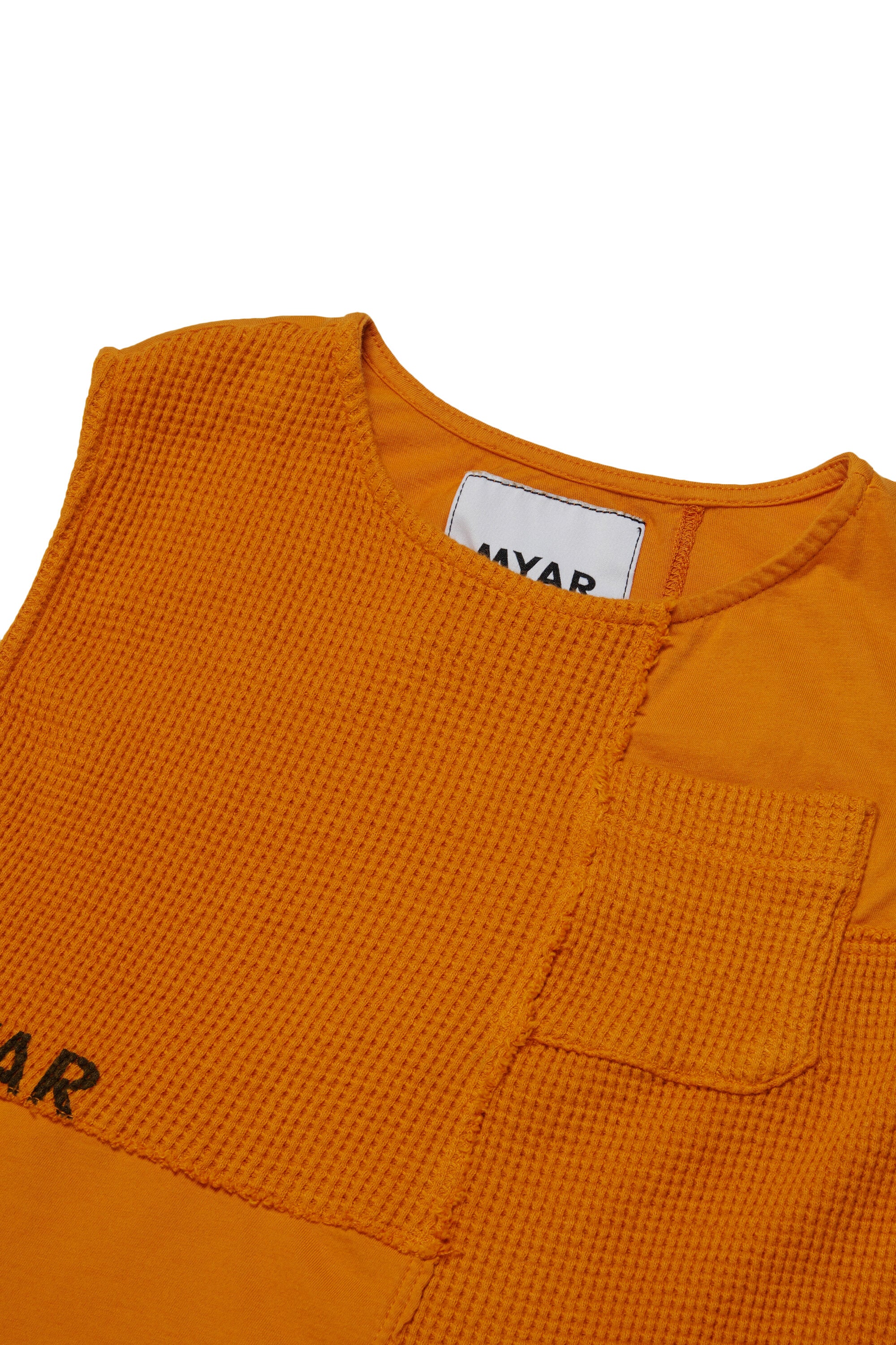 Deadstock fabric tank top with MYAR logo