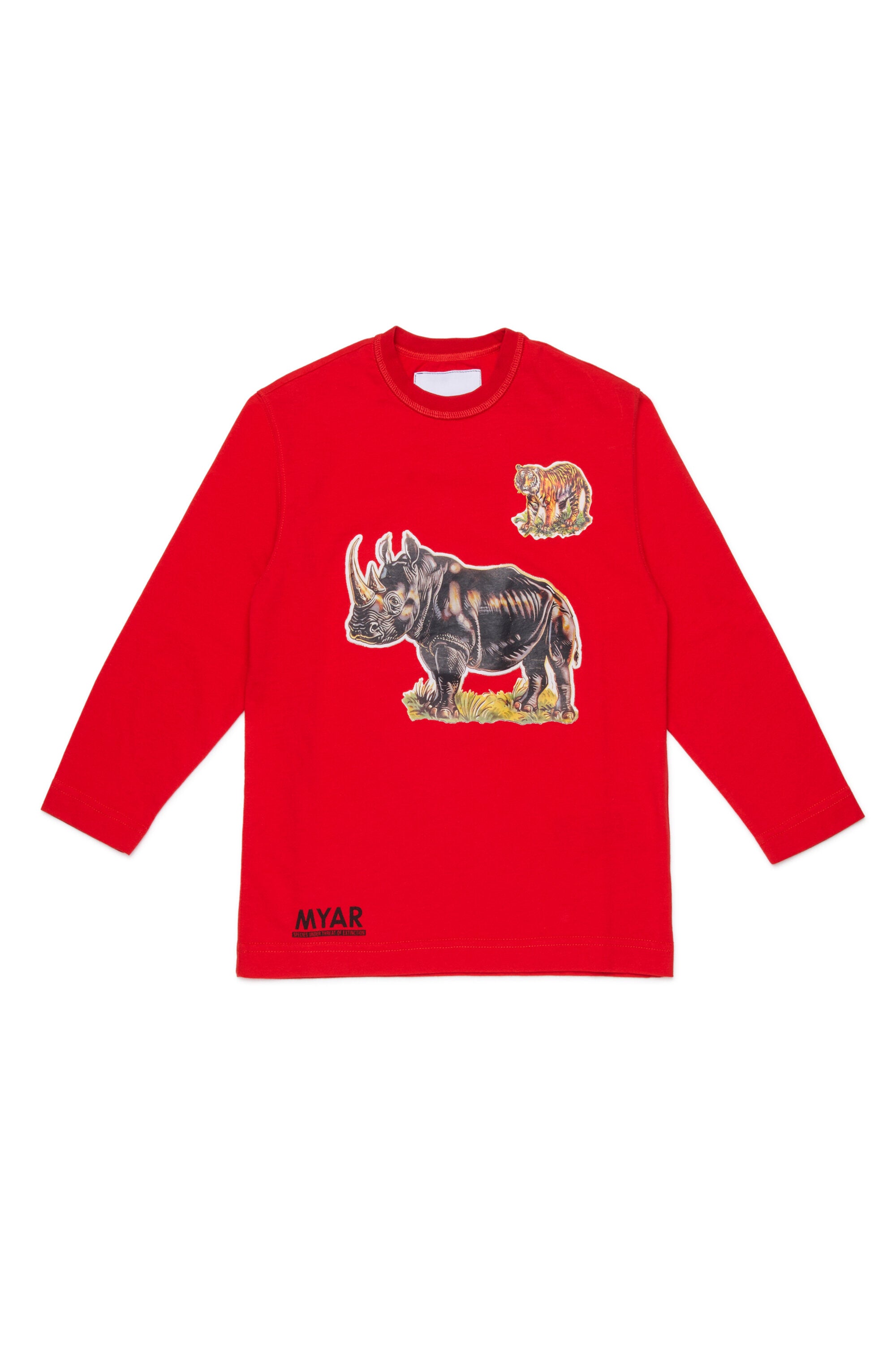 Langarm-T-Shirt mit Endangered Animal Graphic Print