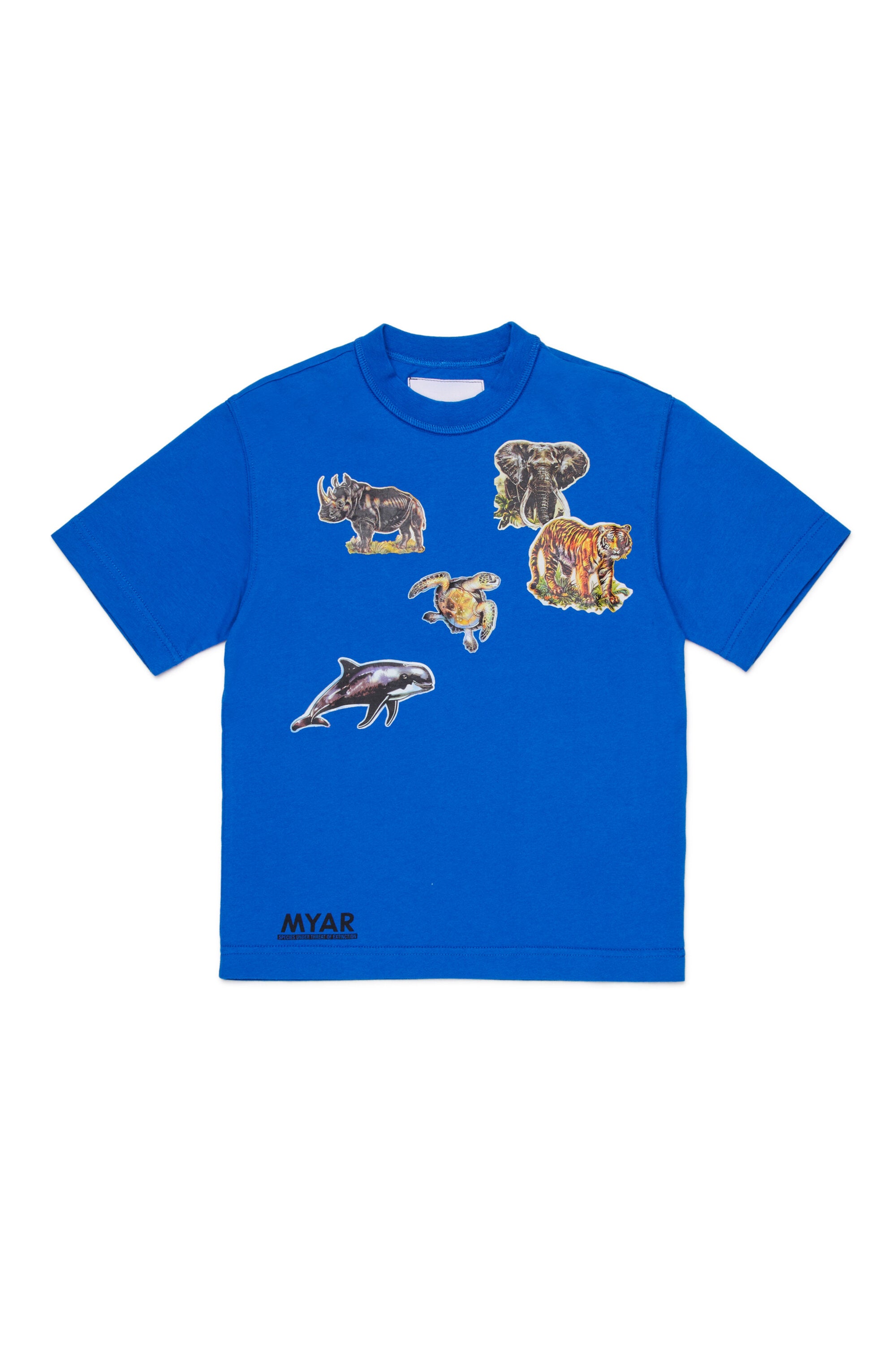 Kurzarm-T-Shirt mit Endangered Animal Graphic Sticker