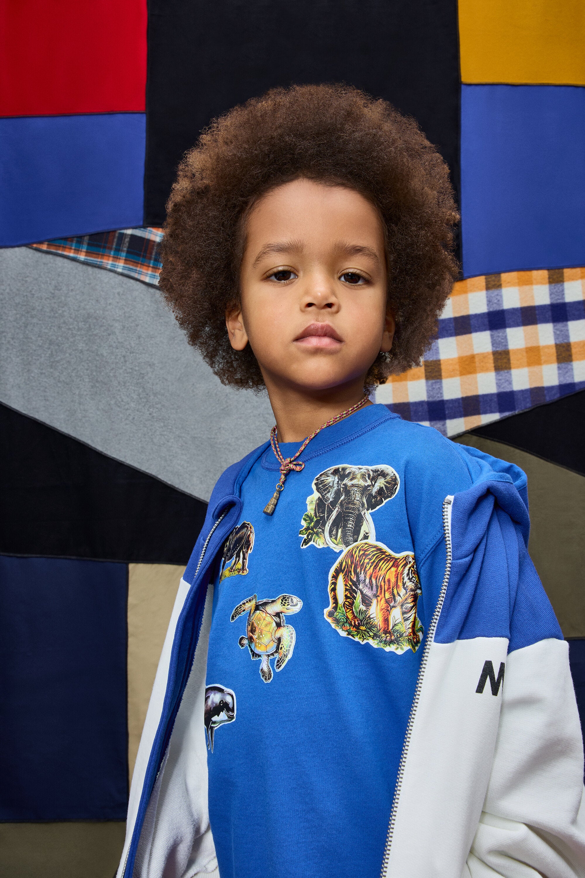 Kurzarm-T-Shirt mit Endangered Animal Graphic Sticker