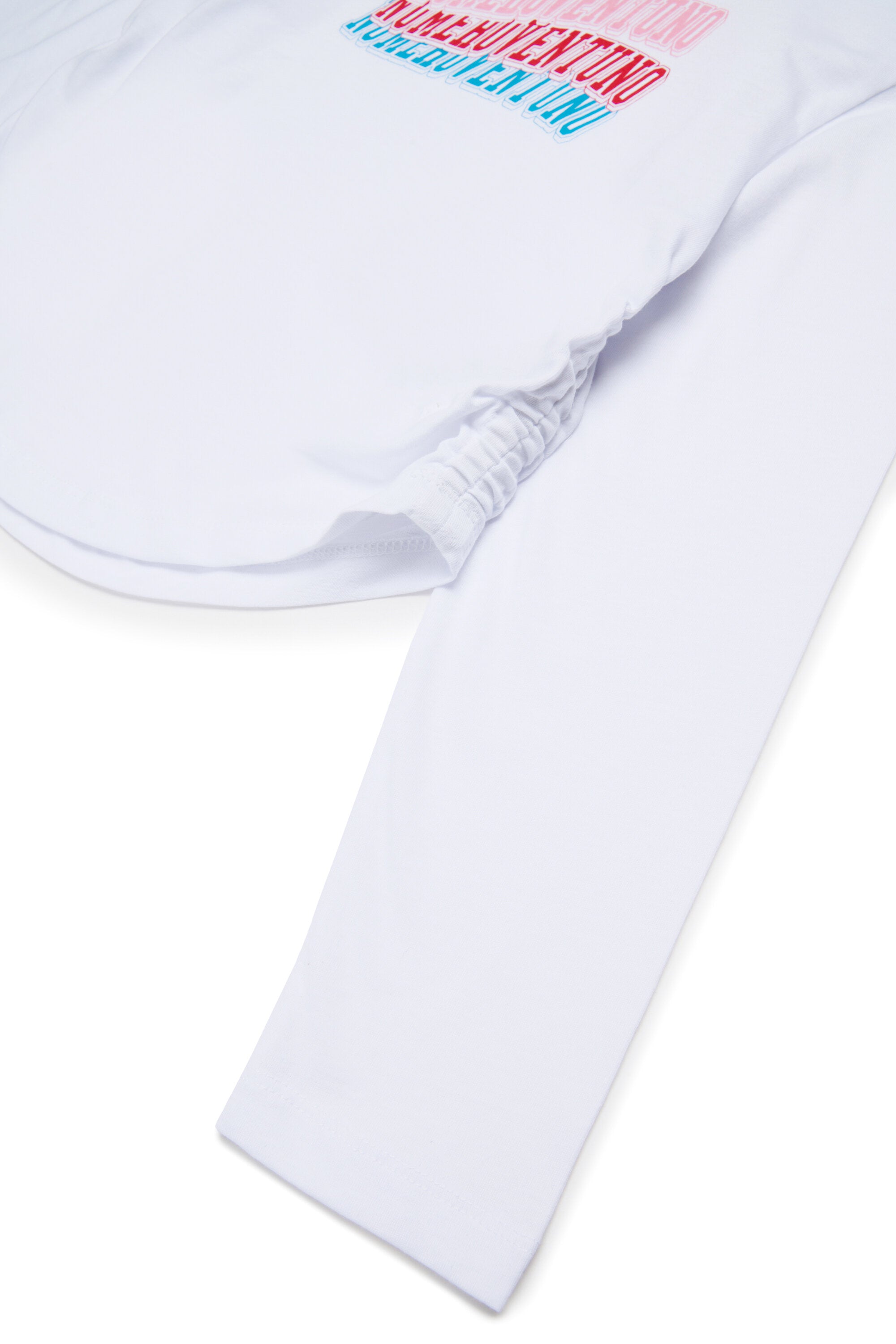 T-shirt manica lunga in jersey con grafica multicolore