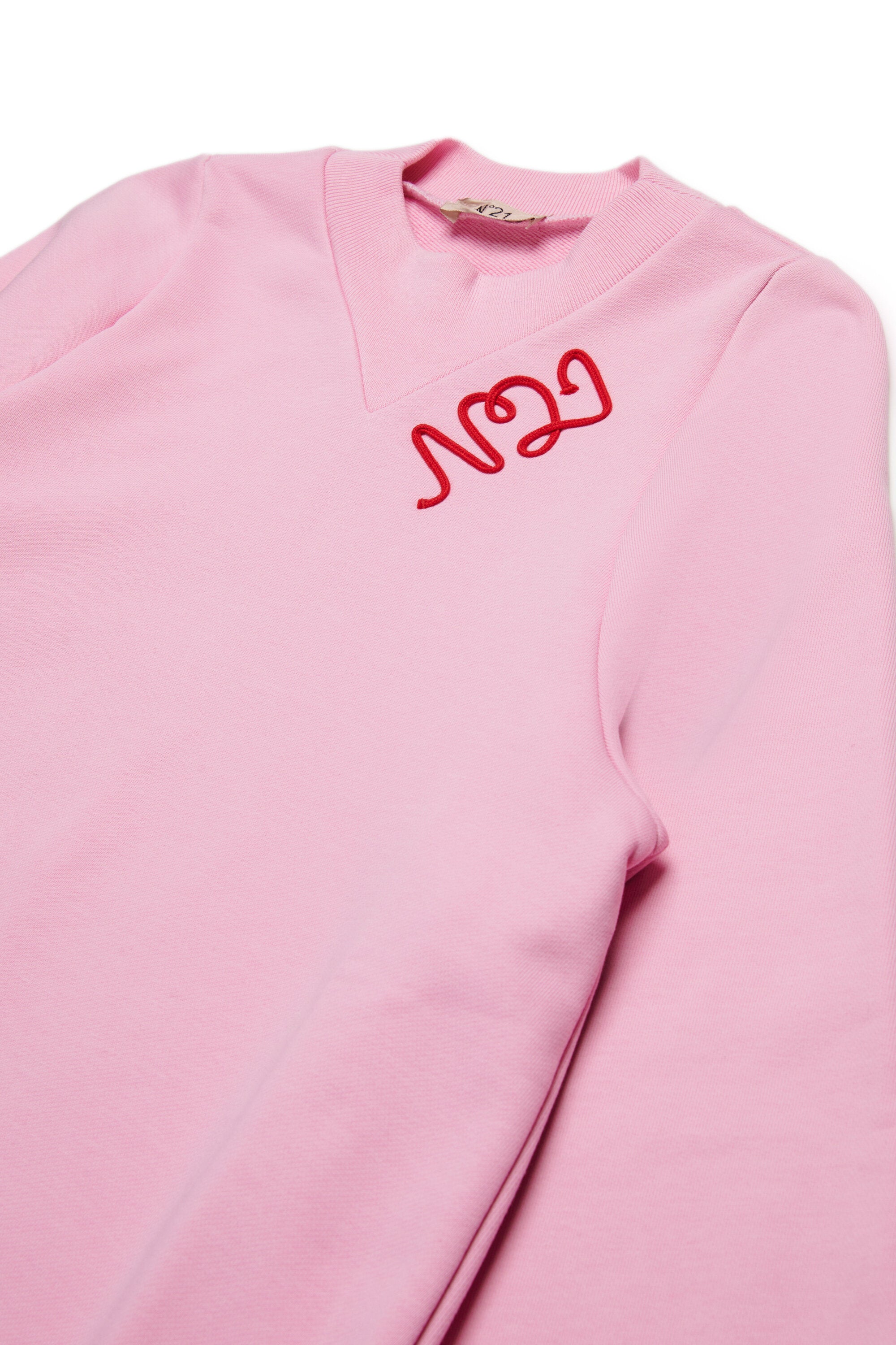 Abito maxi felpa con logo corsivo