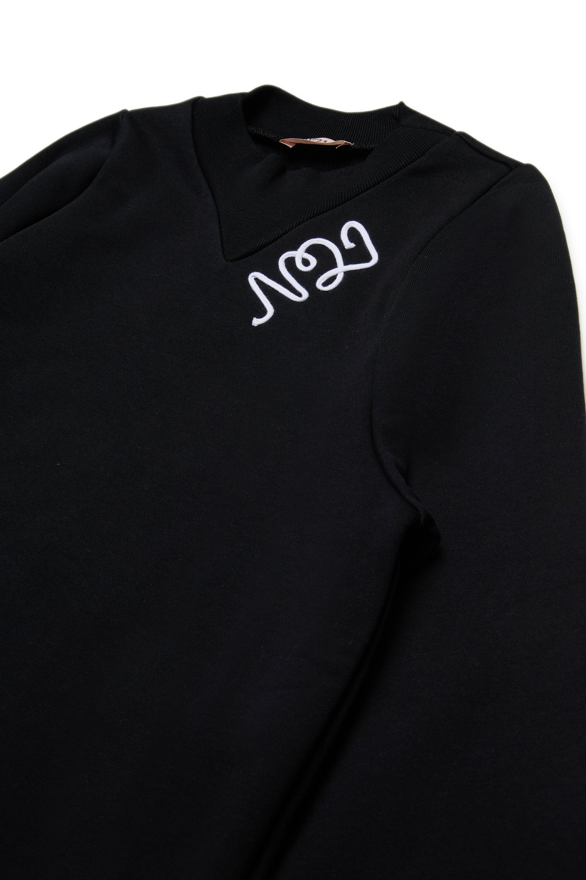 Robe longue en sweat-shirt à logo cursif