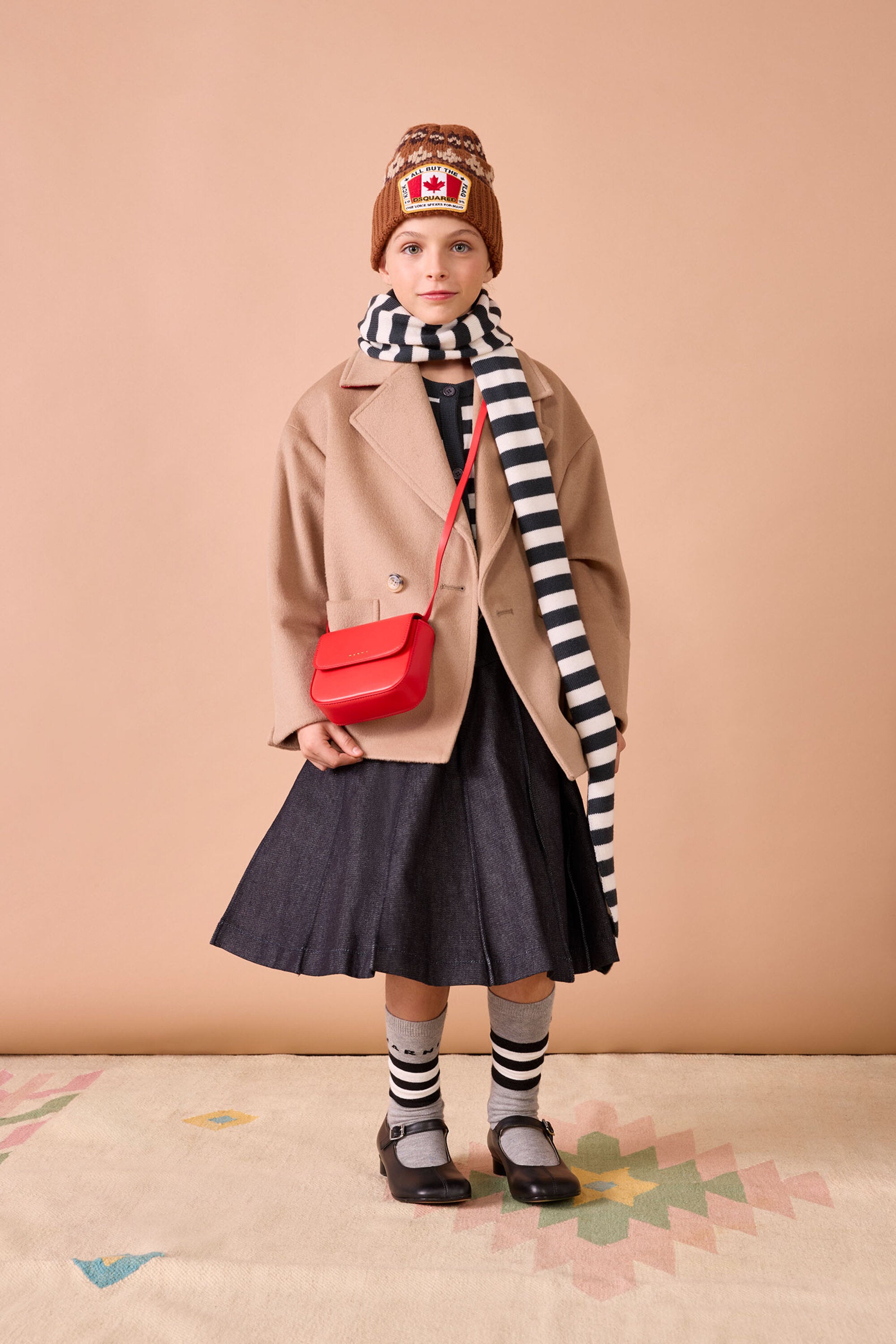 Falda midi denim oscuro