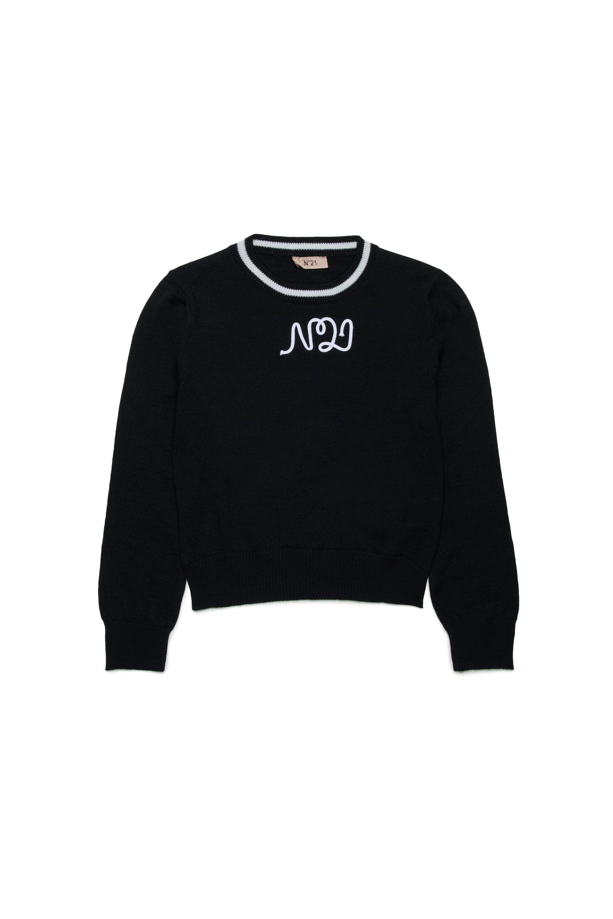 Pull en laine avec logo cursif