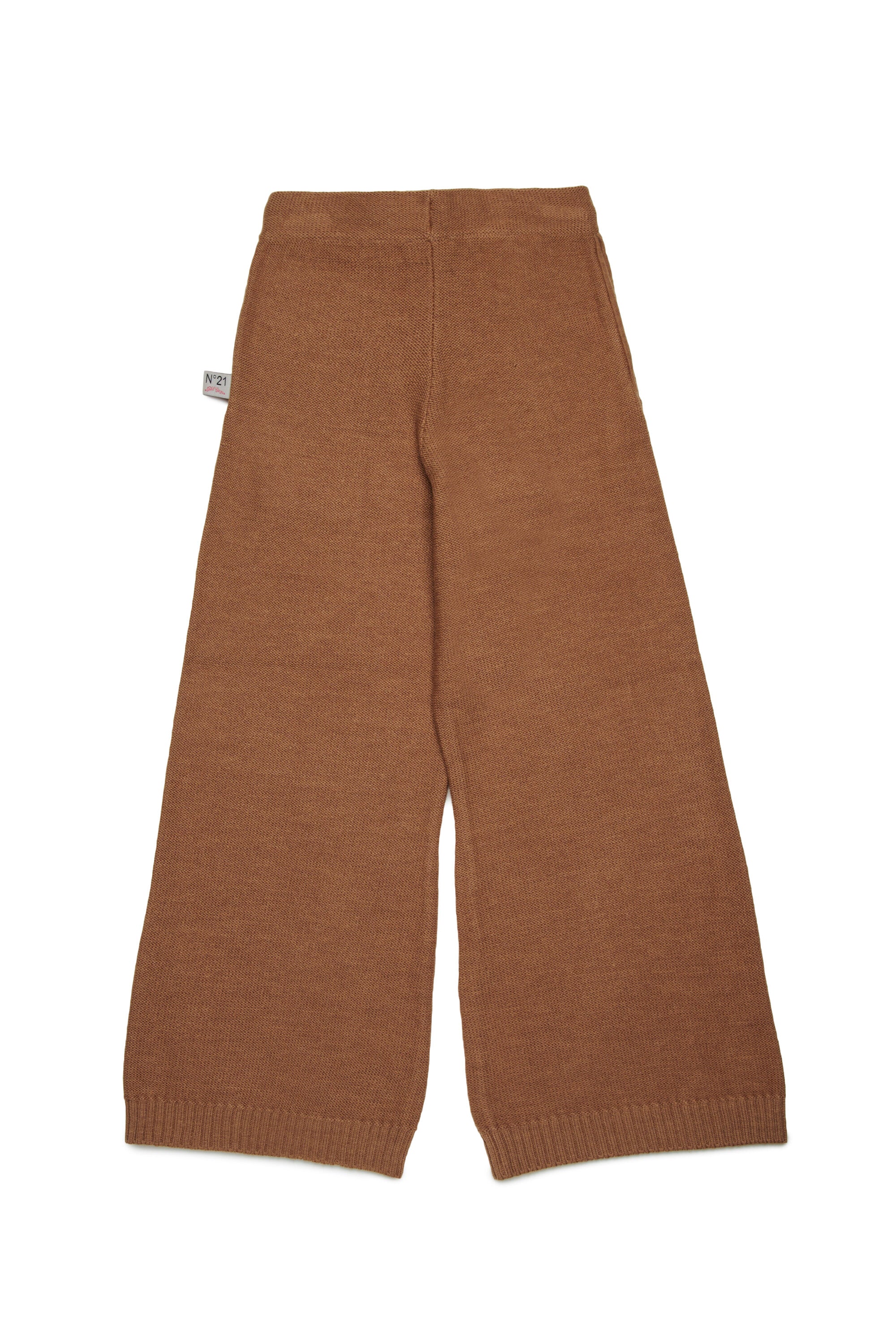 Pantaloni wide leg in misto lana