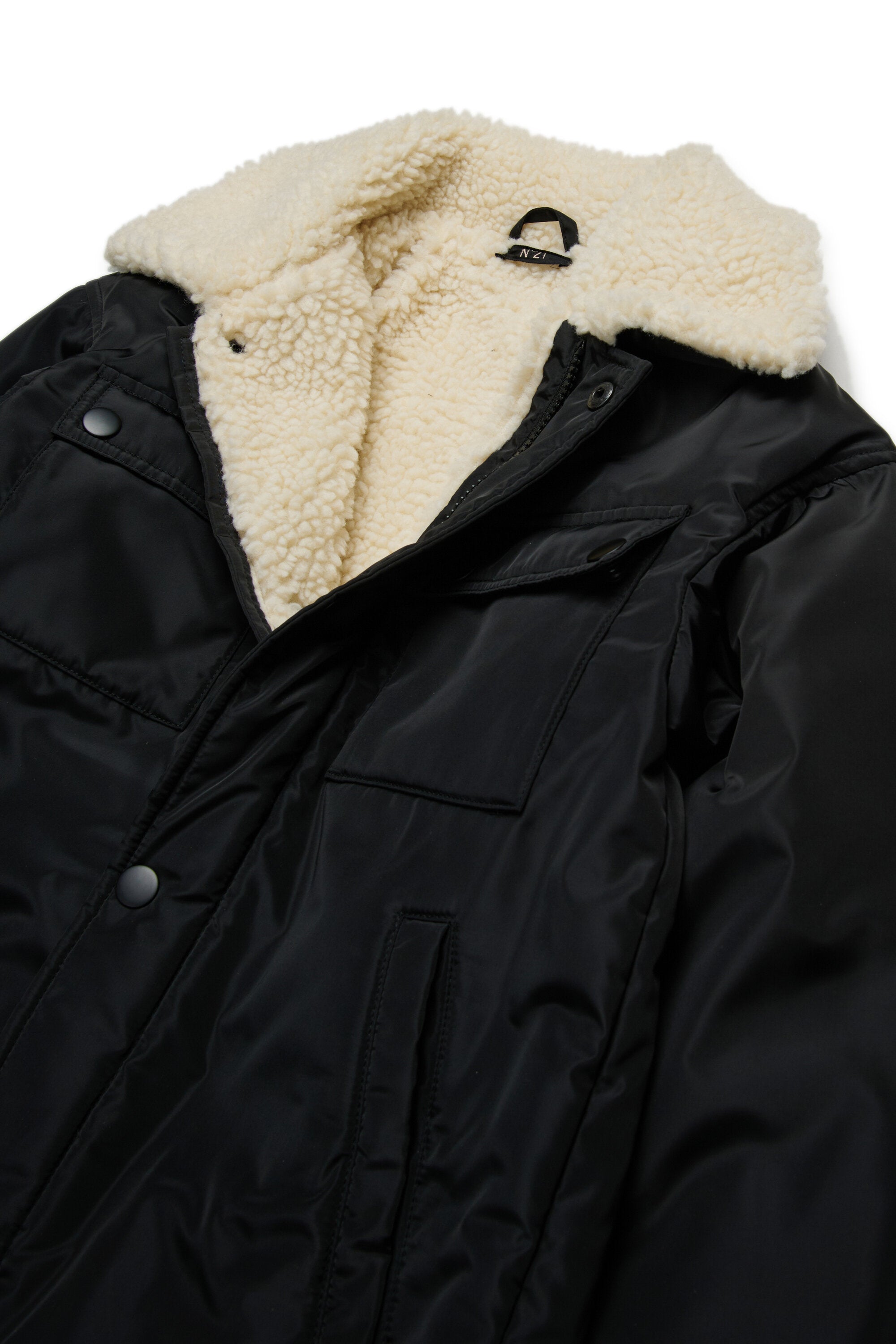 Veste longue avec intérieur teddy