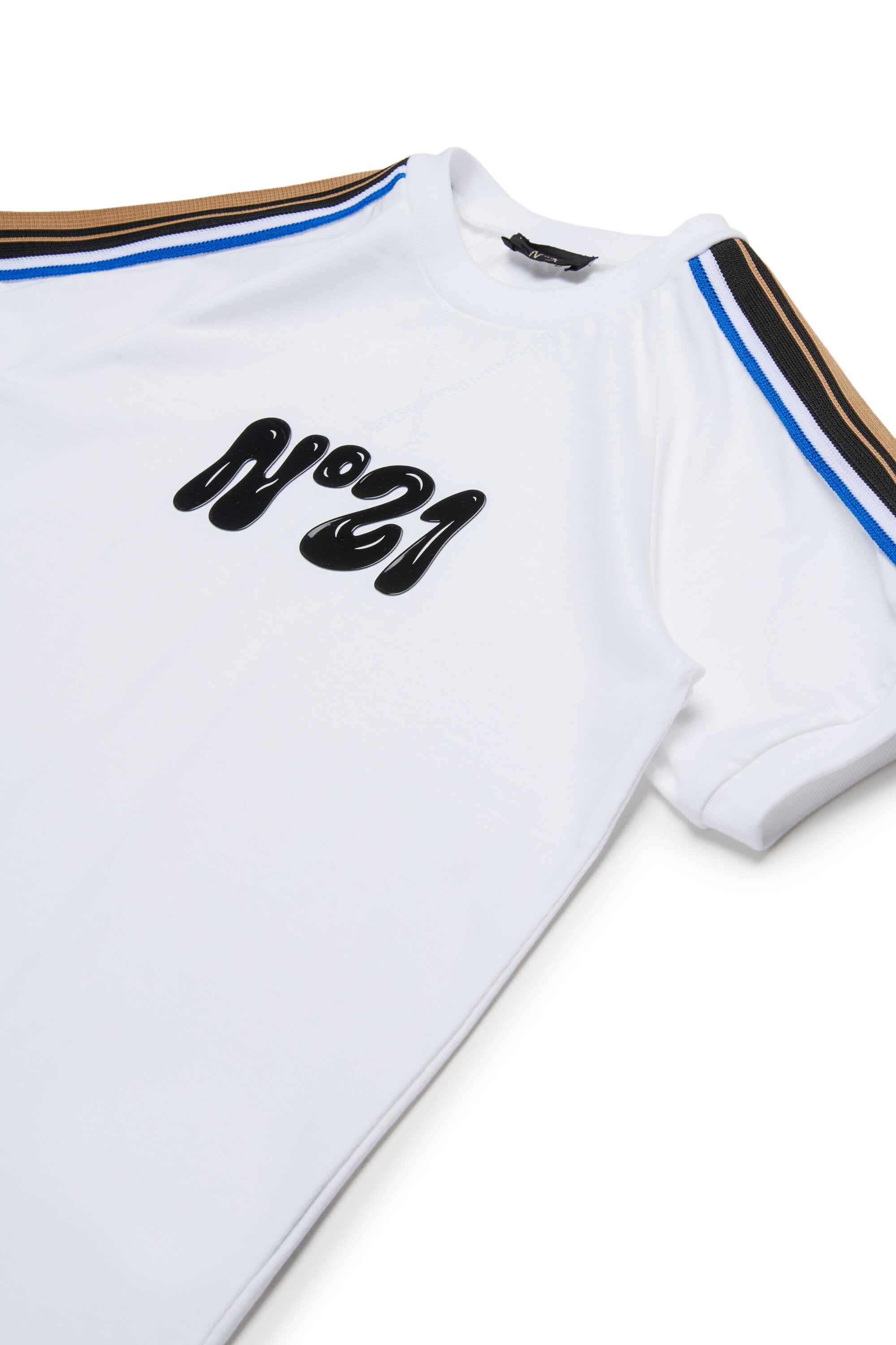 Camiseta de jersey con bandas multicolores