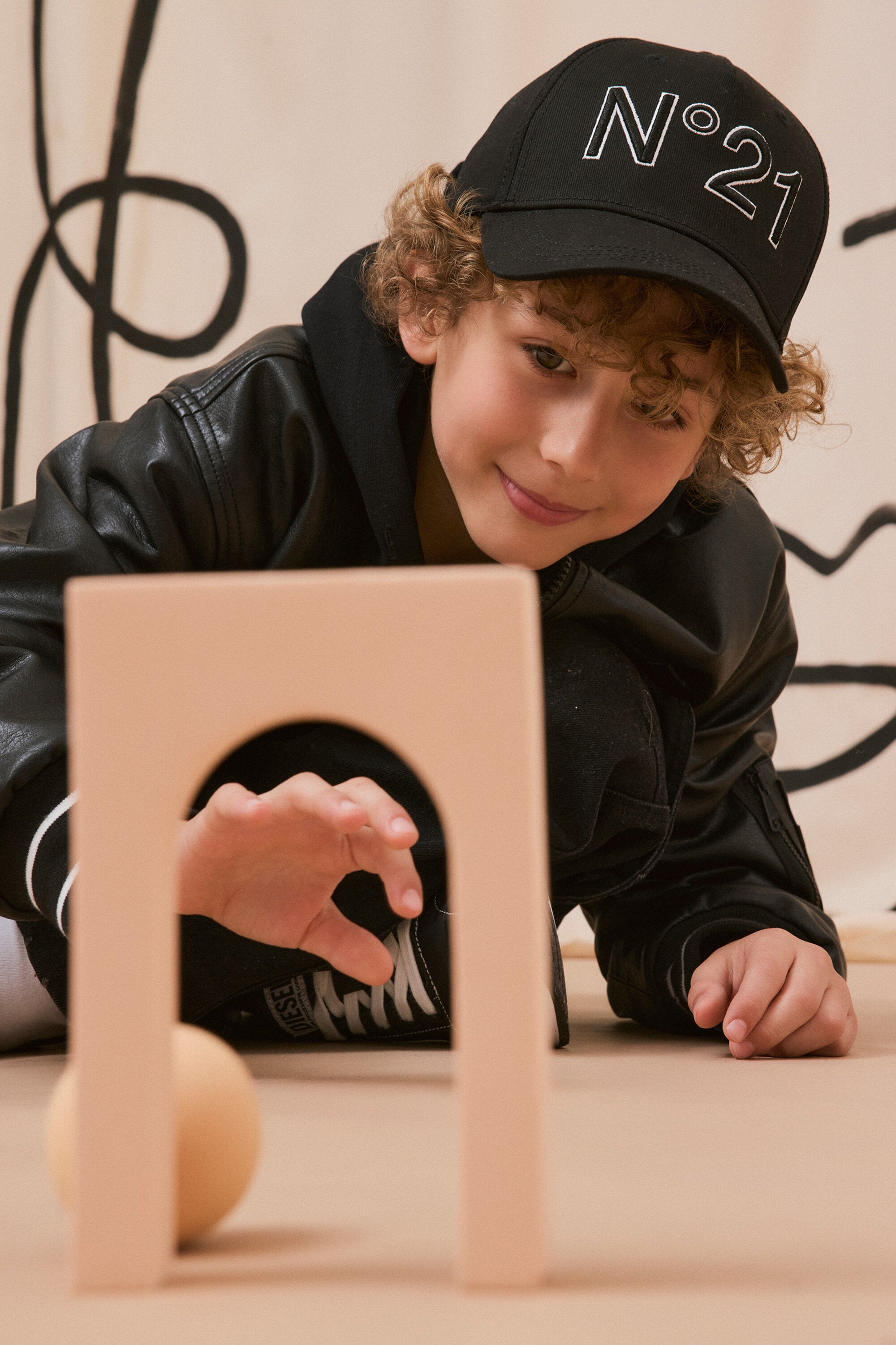 Casquette de baseball en gabardine avec logo