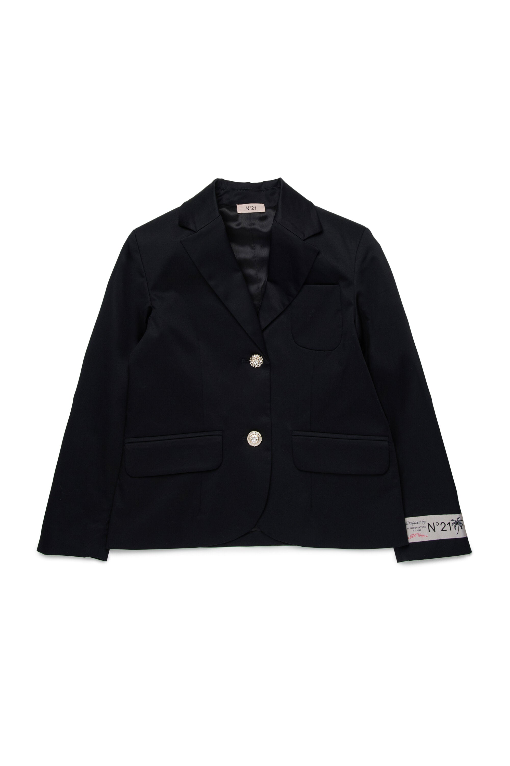 Giacca blazer con dettagli gioiello