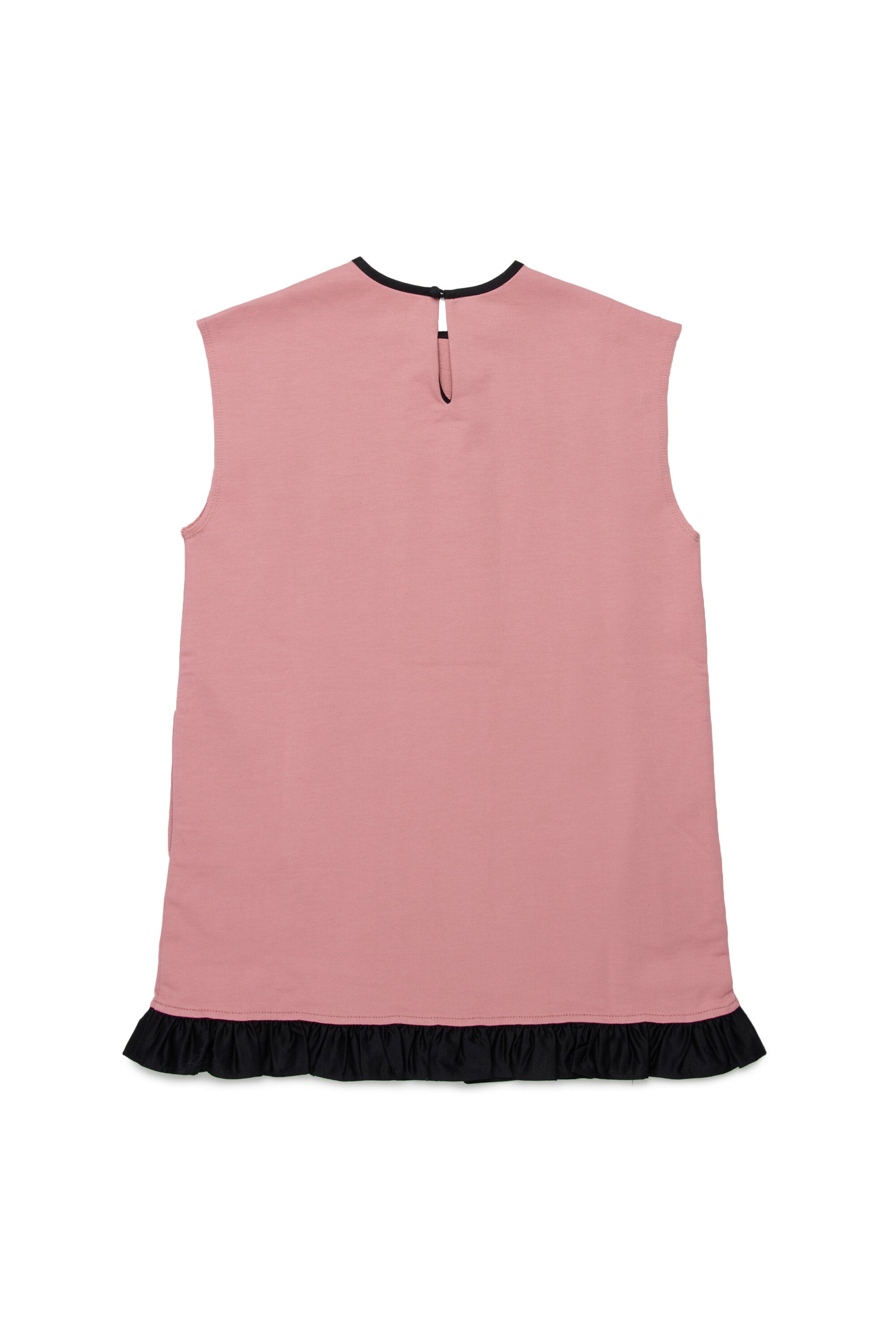 Robe avec volant et nœud contrastant