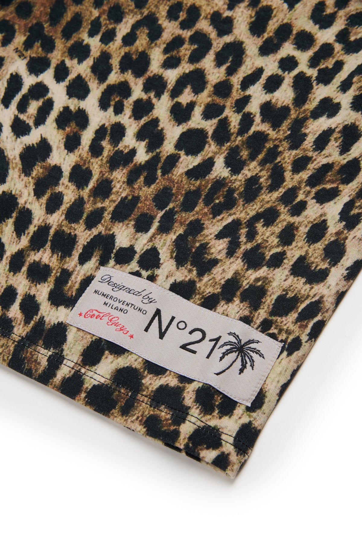 Falda de estampado animal con logo