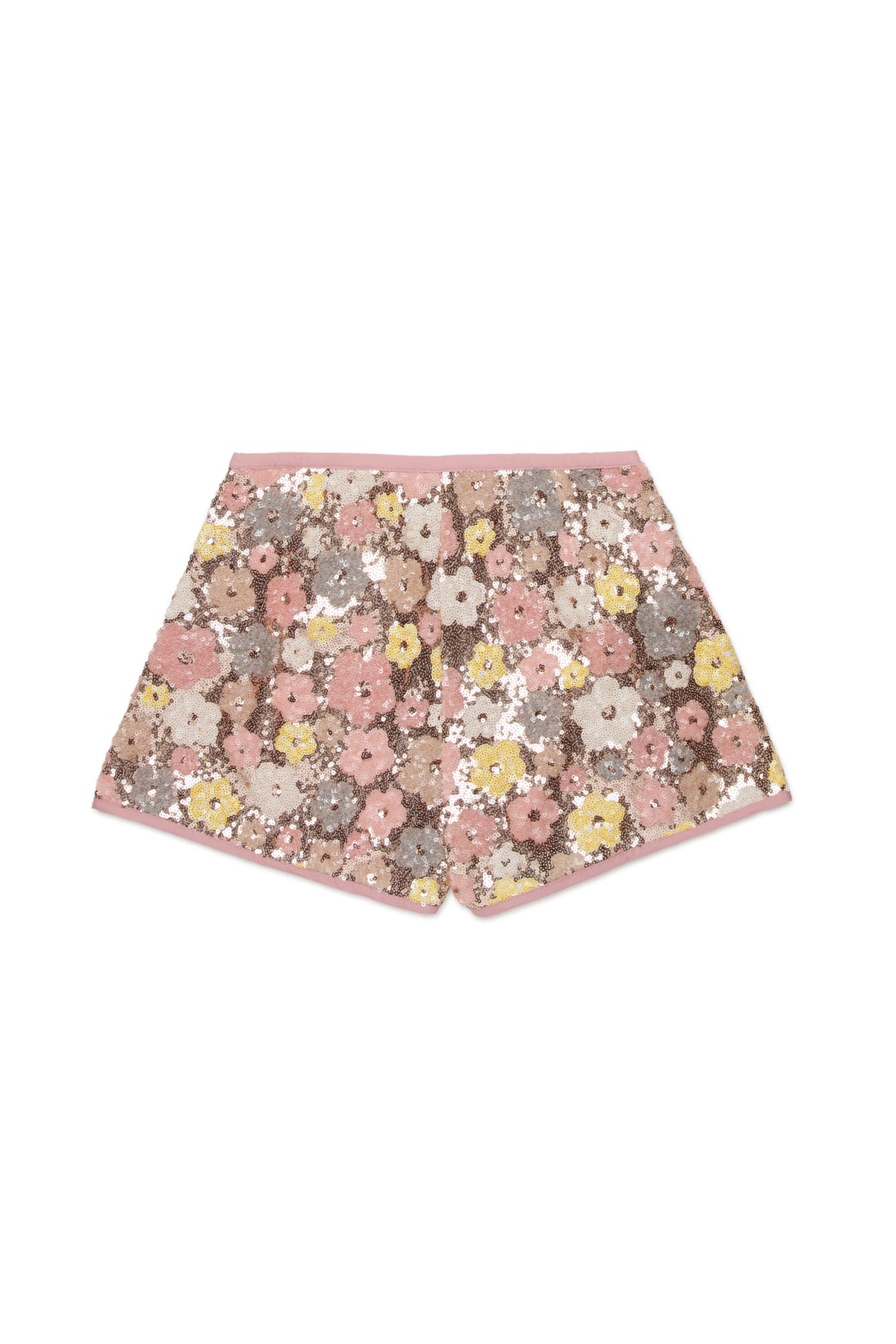 Short à motif fleuri avec logo