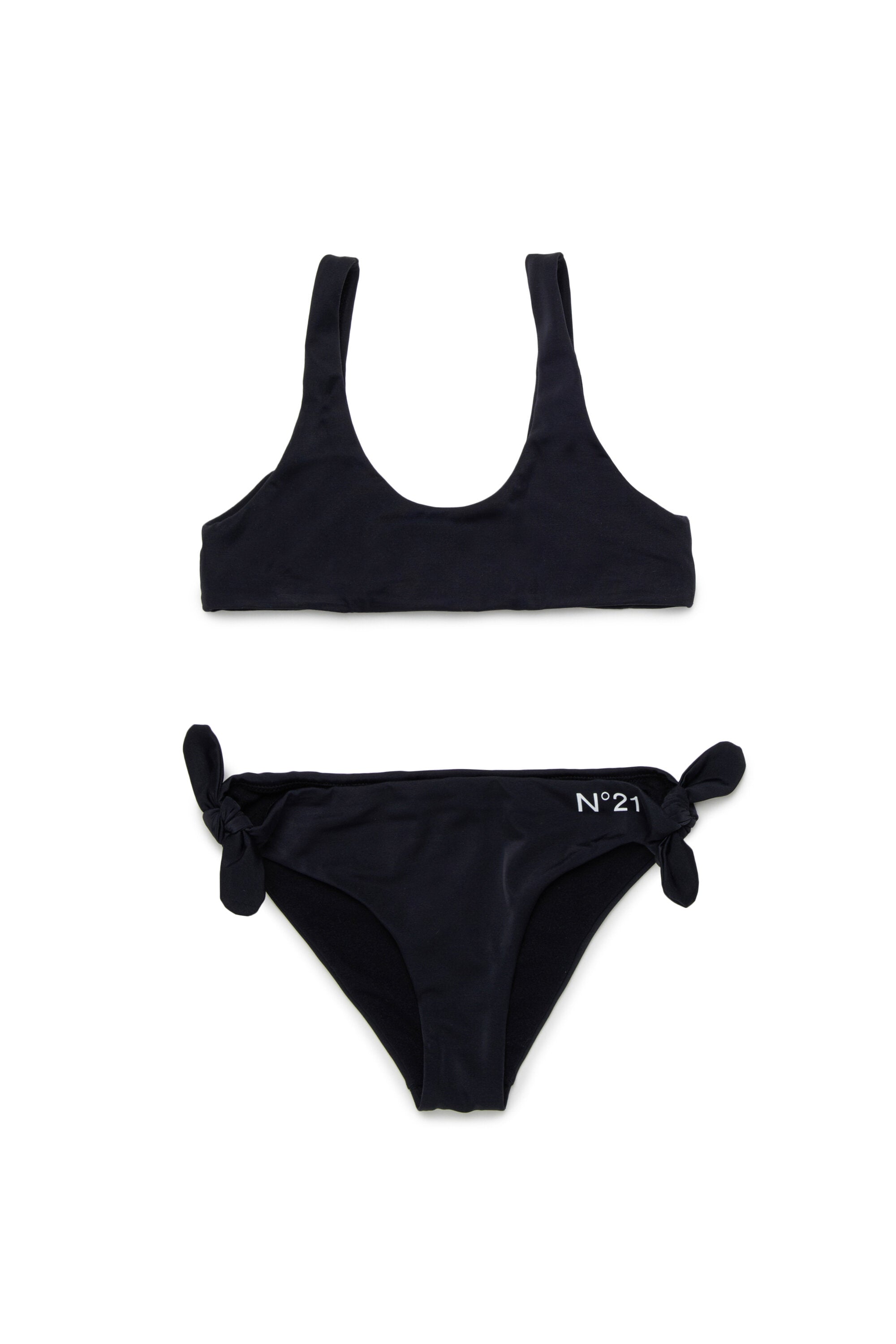 Bikini avec nœuds et logo