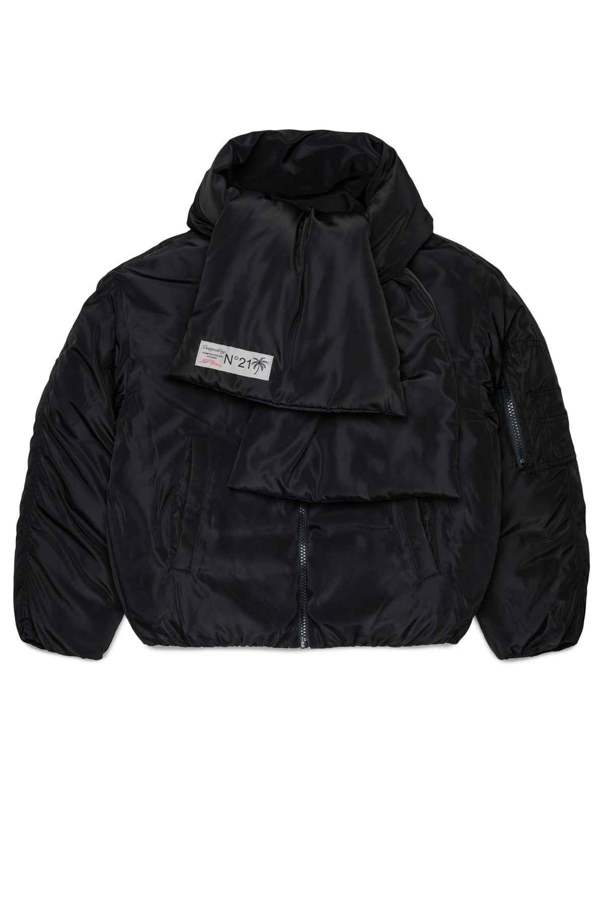Padded jacket with logo
