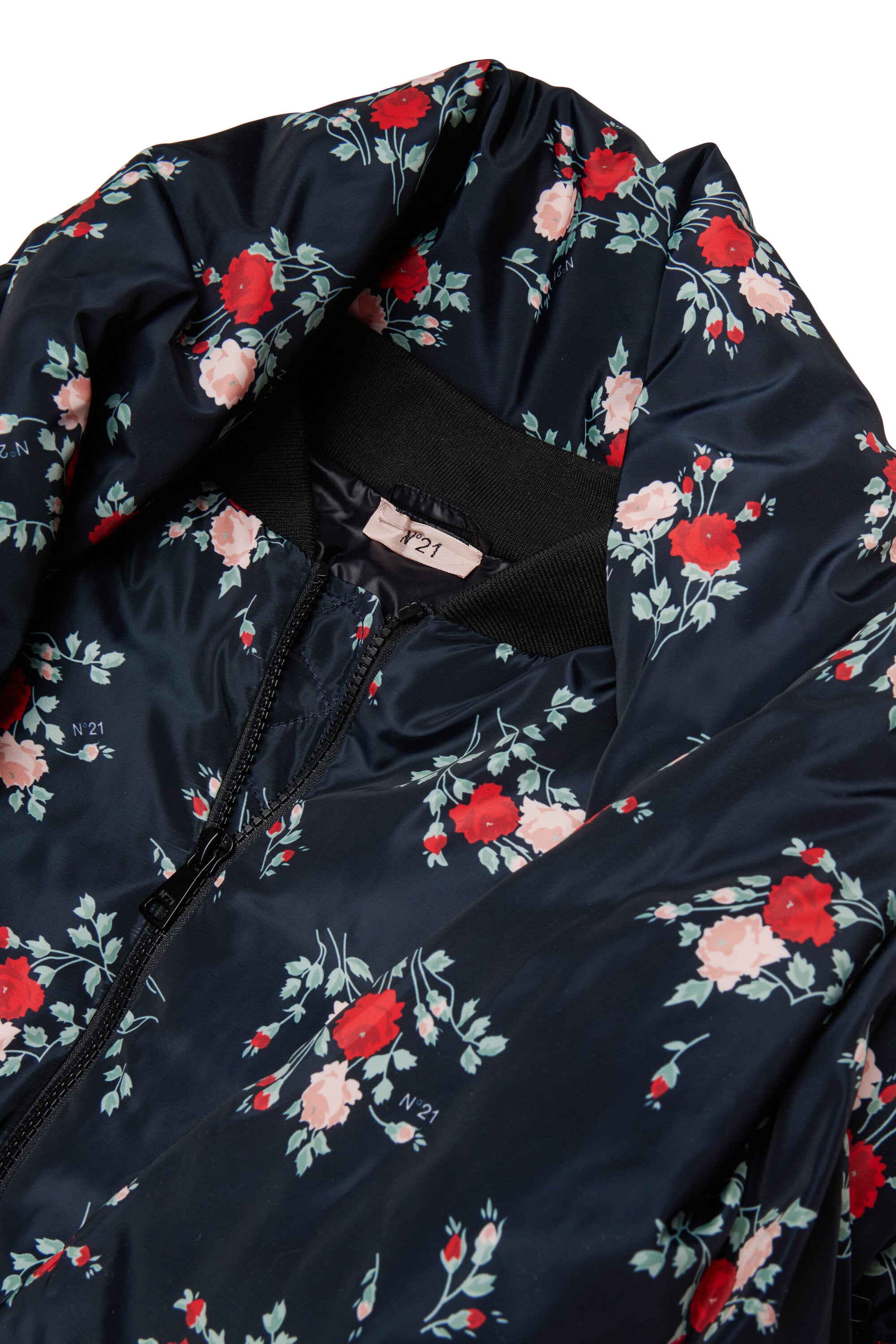 Veste matelassée à motif fleuri