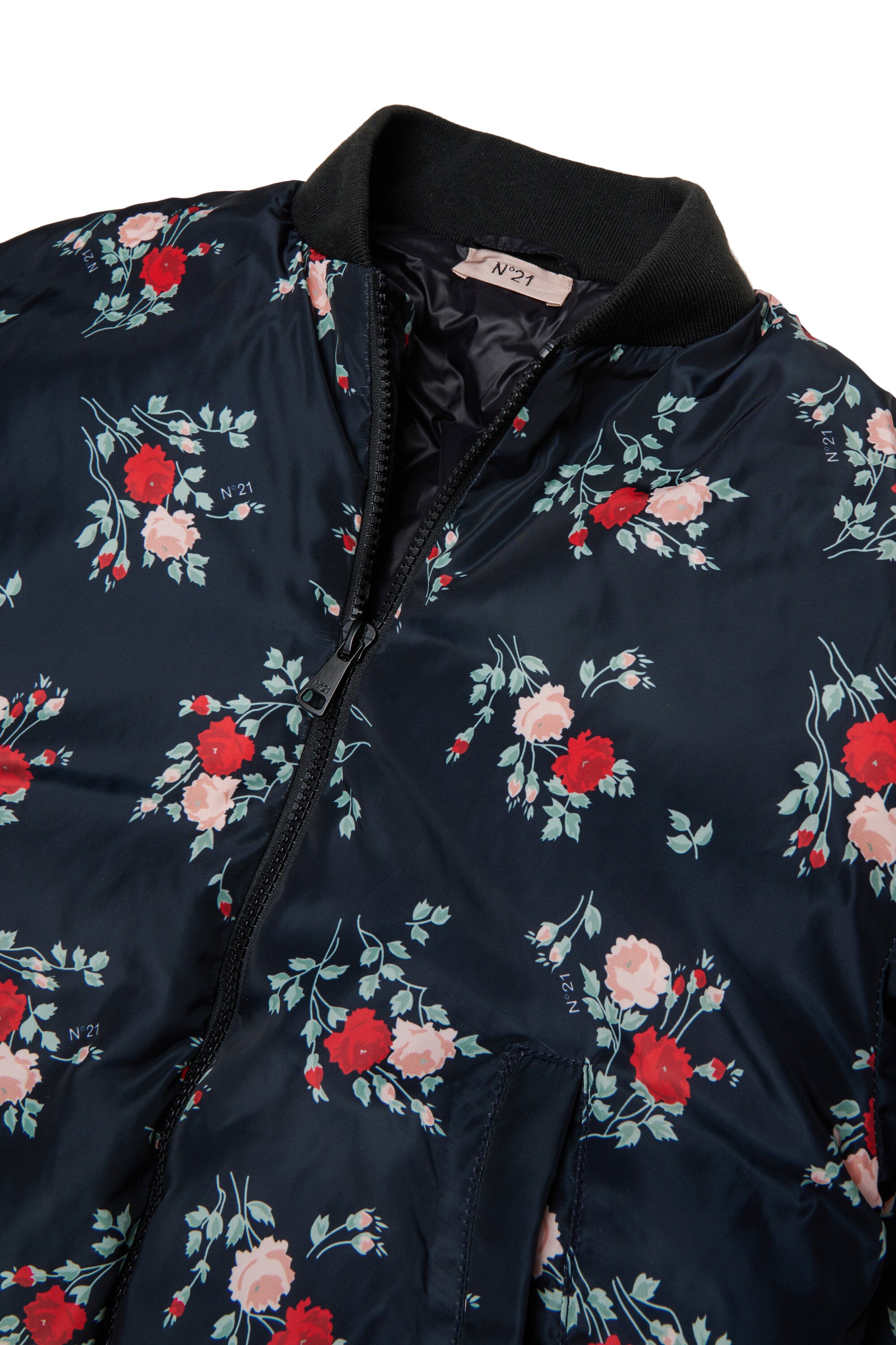 Veste matelassée à motif fleuri