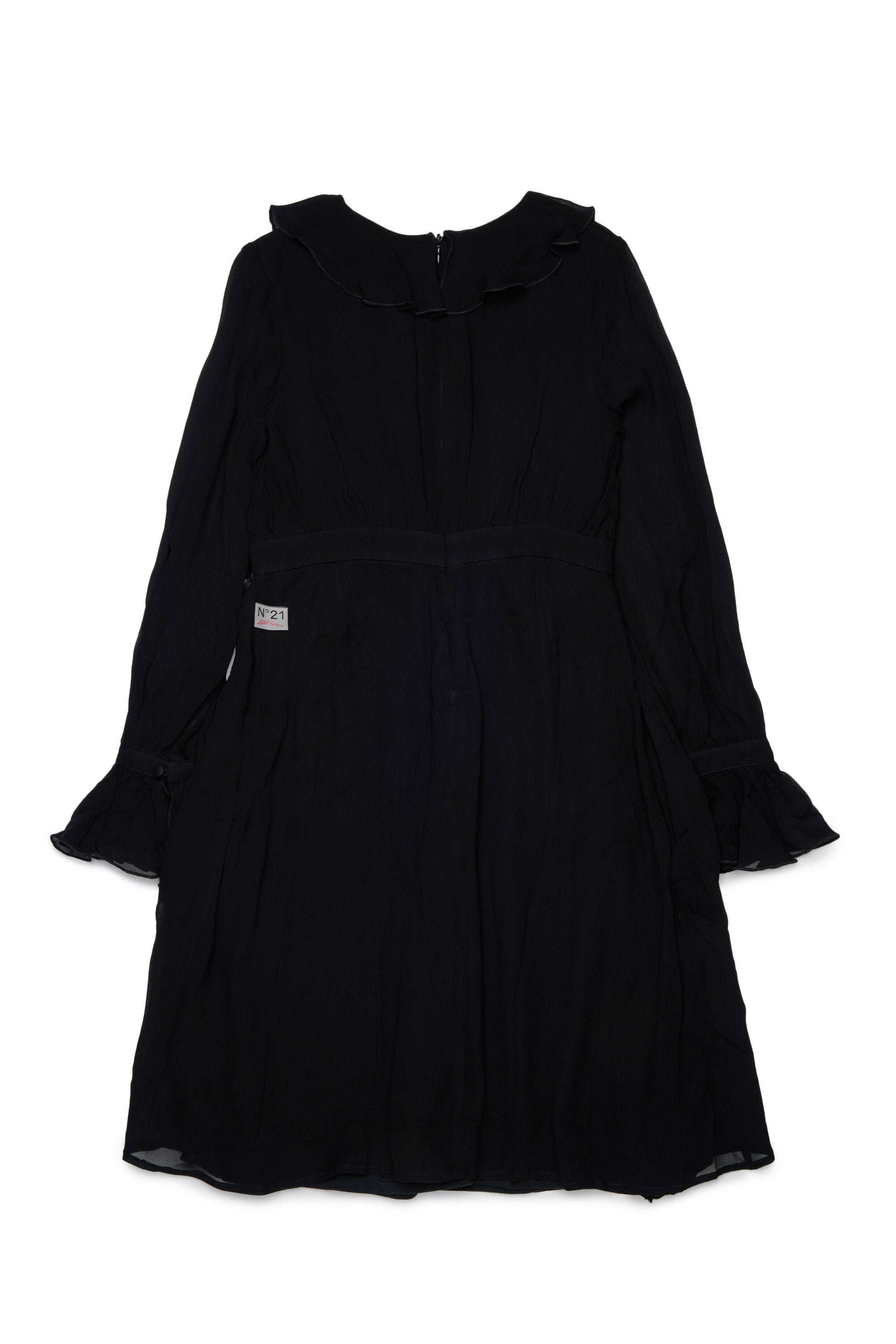 Kleid mit Volants und langen Ärmeln