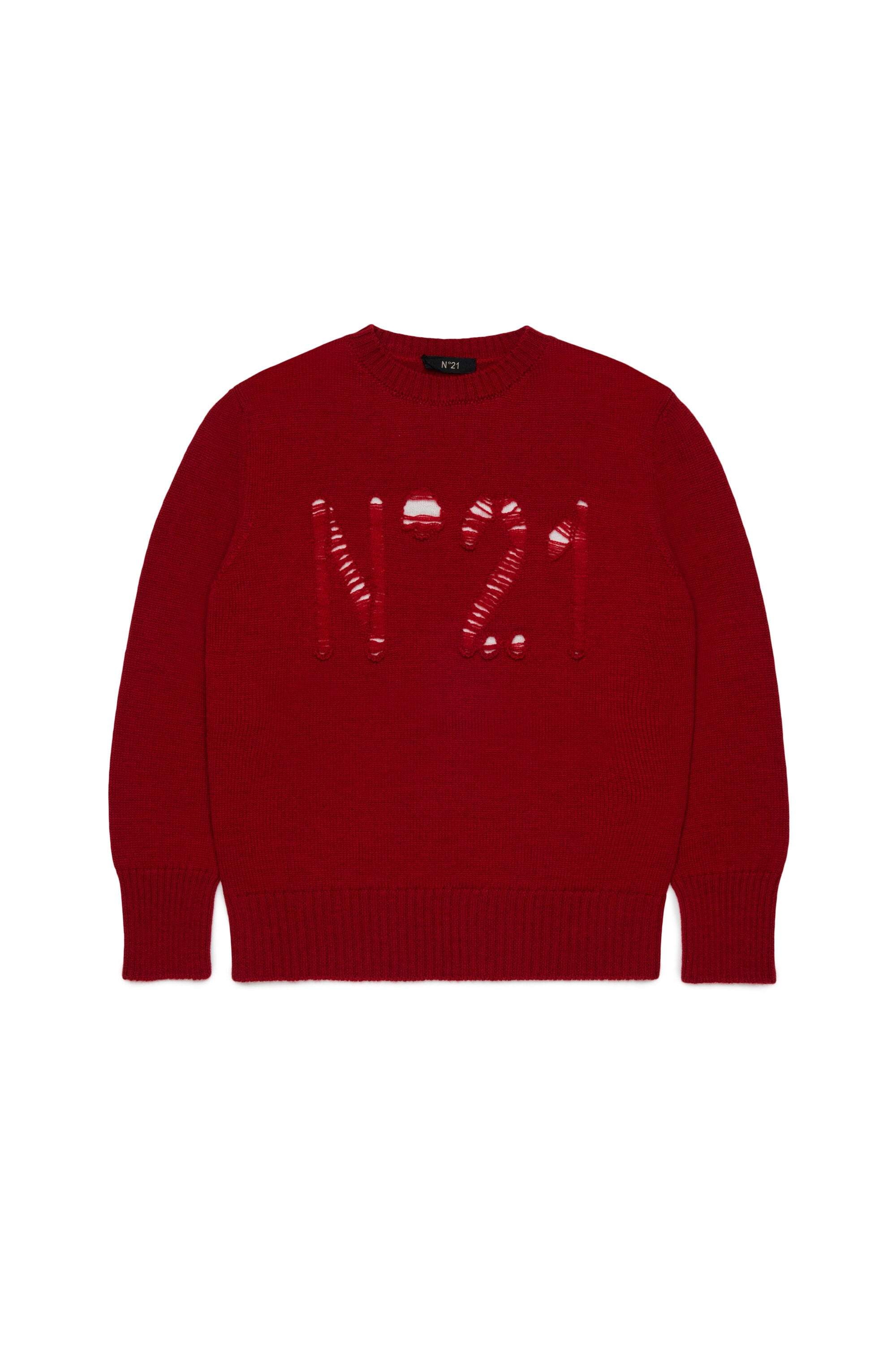 Rundhals-Pullover mit Logo