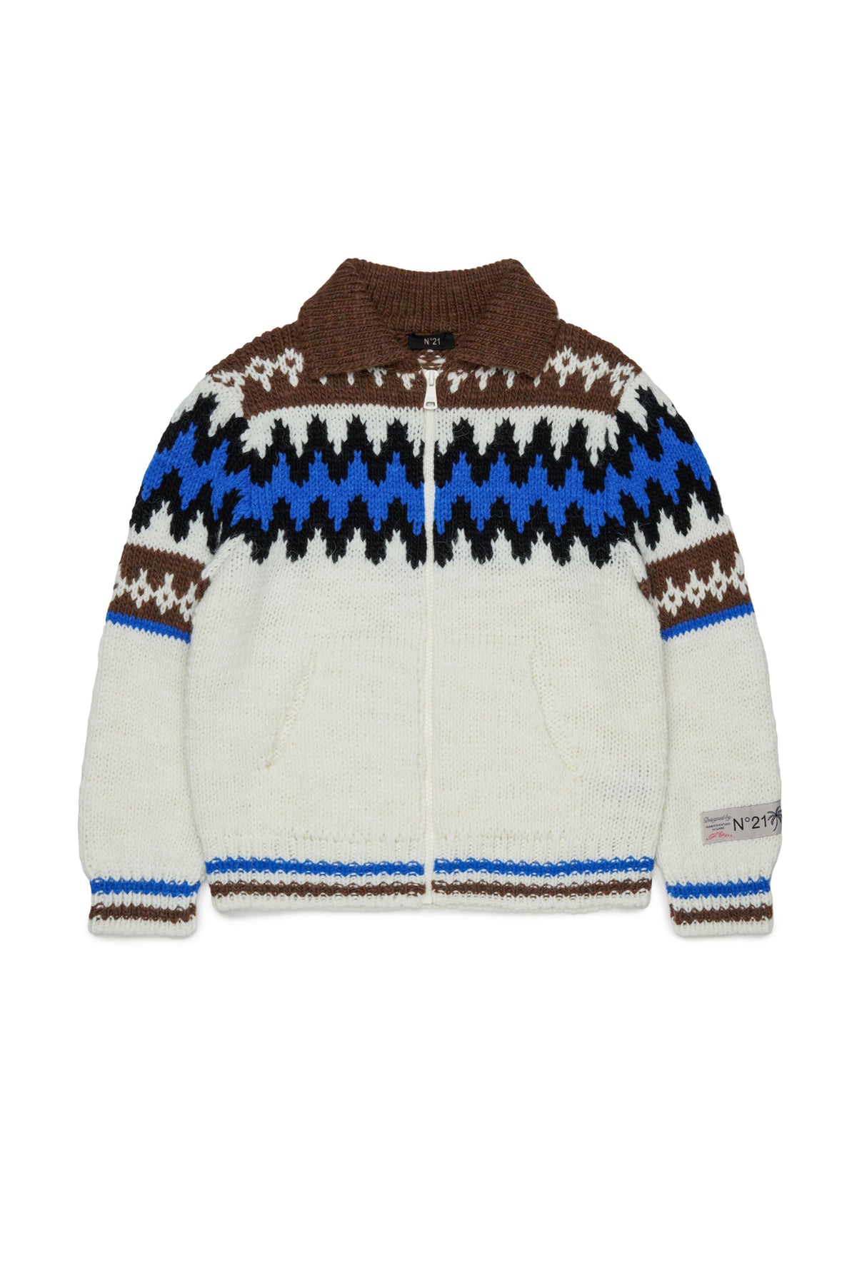 Cardigan lavorato a maglia con zip